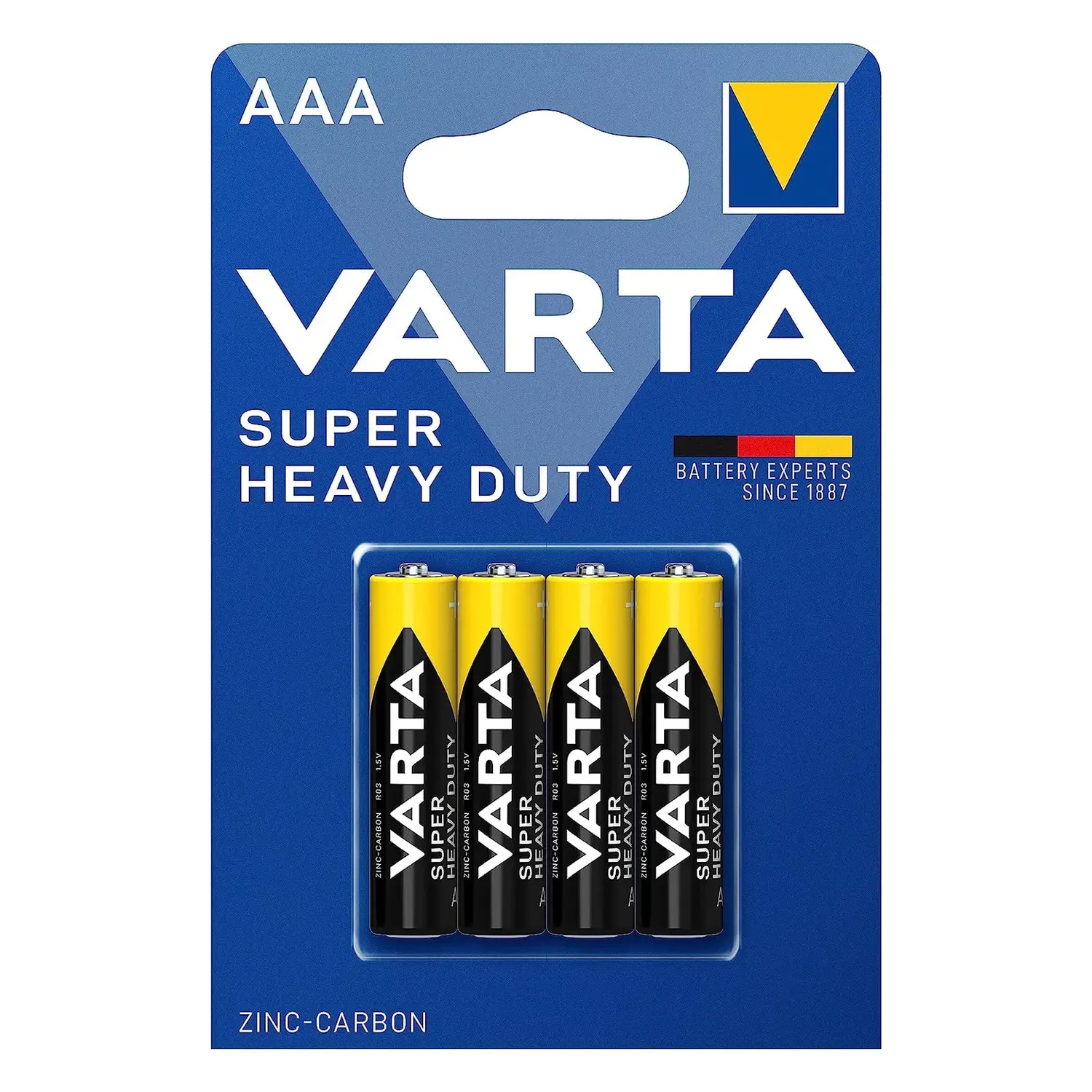 immagine del prodotto batteria varta zinco carbone superlife pila mini stilo 4 pezzi ministilo aaa