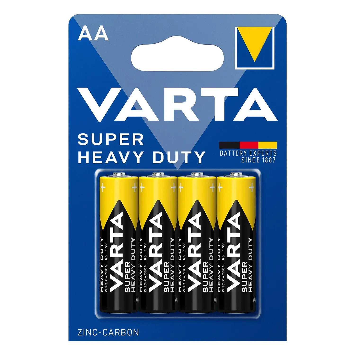 immagine del prodotto batteria varta zinco carbone superlife pila 4 pezzi stilo aa