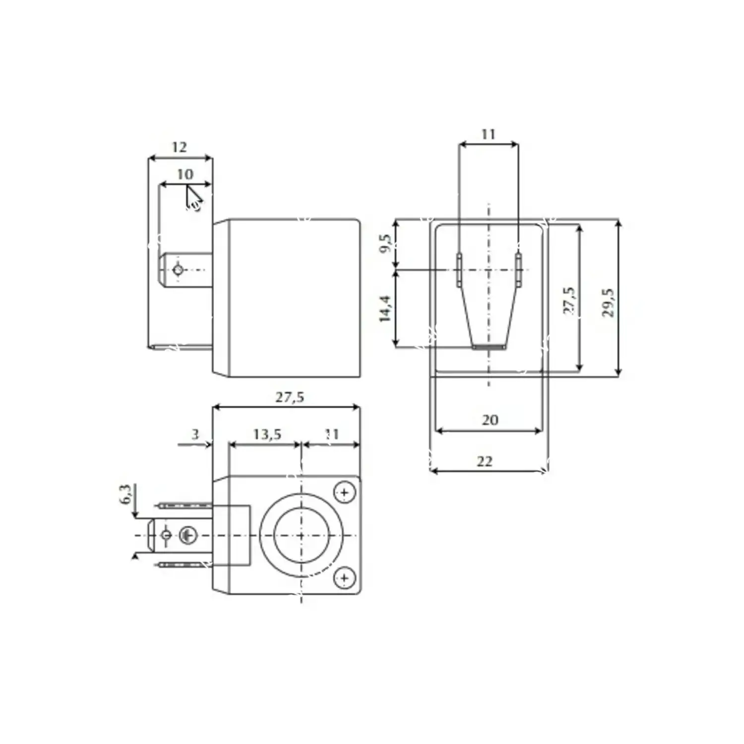 immagine bobina elettrovalvola 4 watt ferro da stiro foro 10 macchina caffè