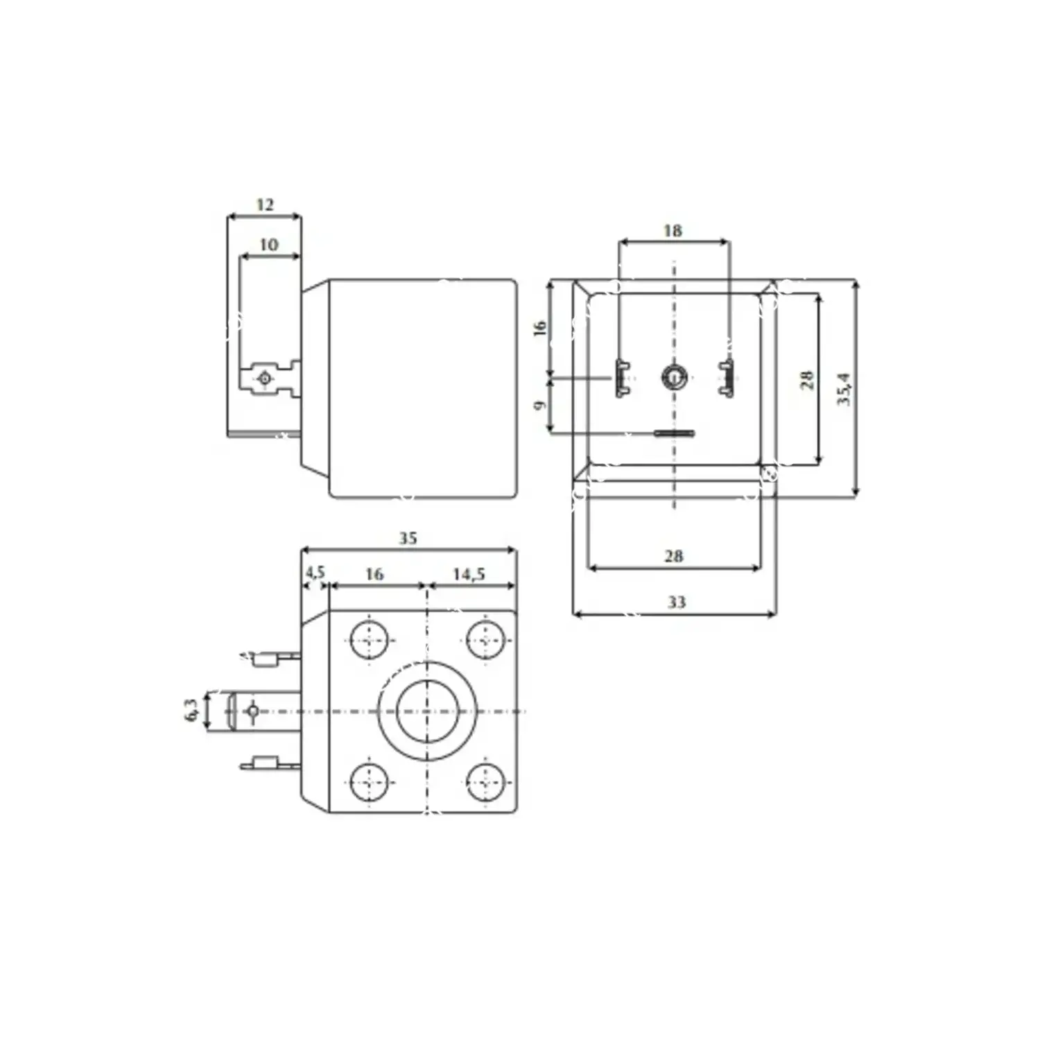 immagine bobina elettrovalvola ferro da stiro grande 6 watt