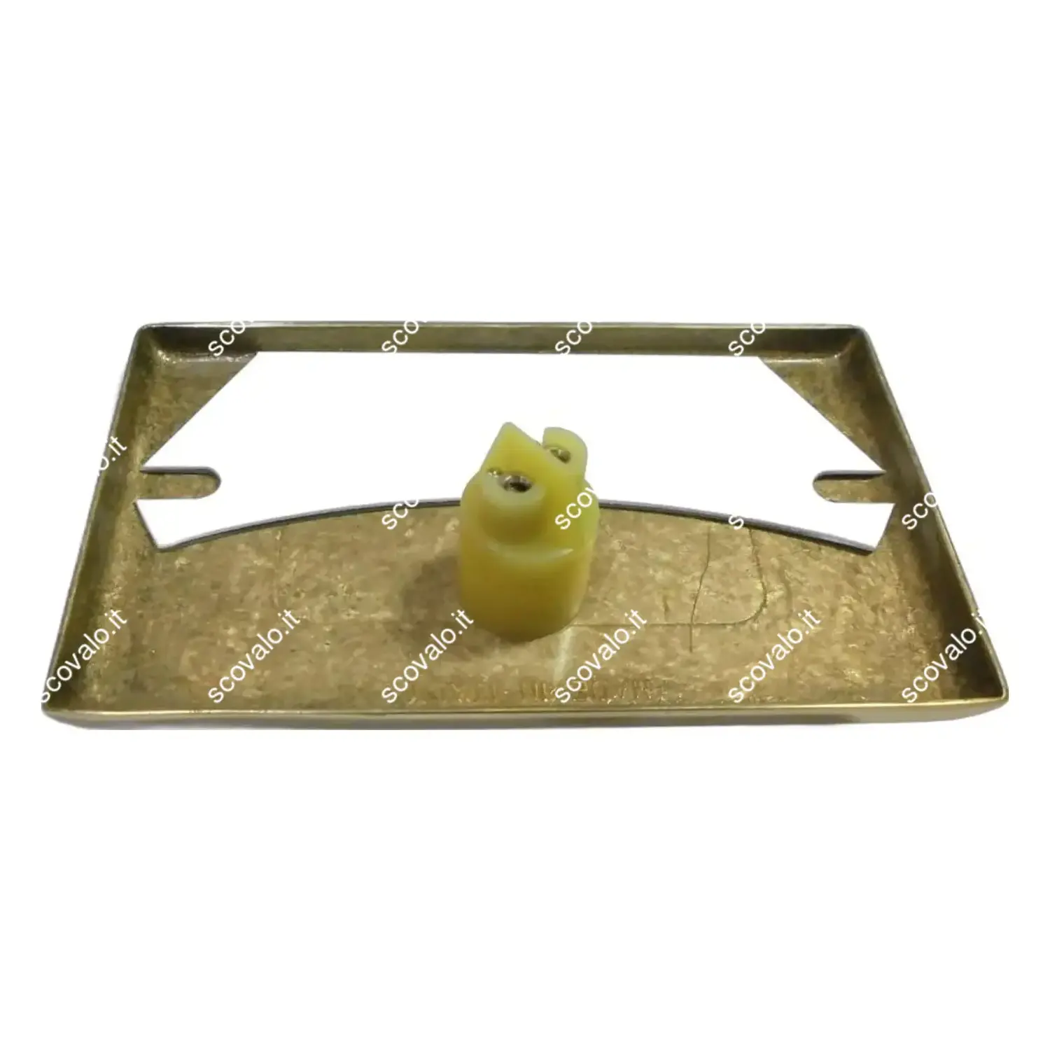 immagine pulsante campanello 230v ingresso casa portanome ottone oro lucido suoneria cottali 230v