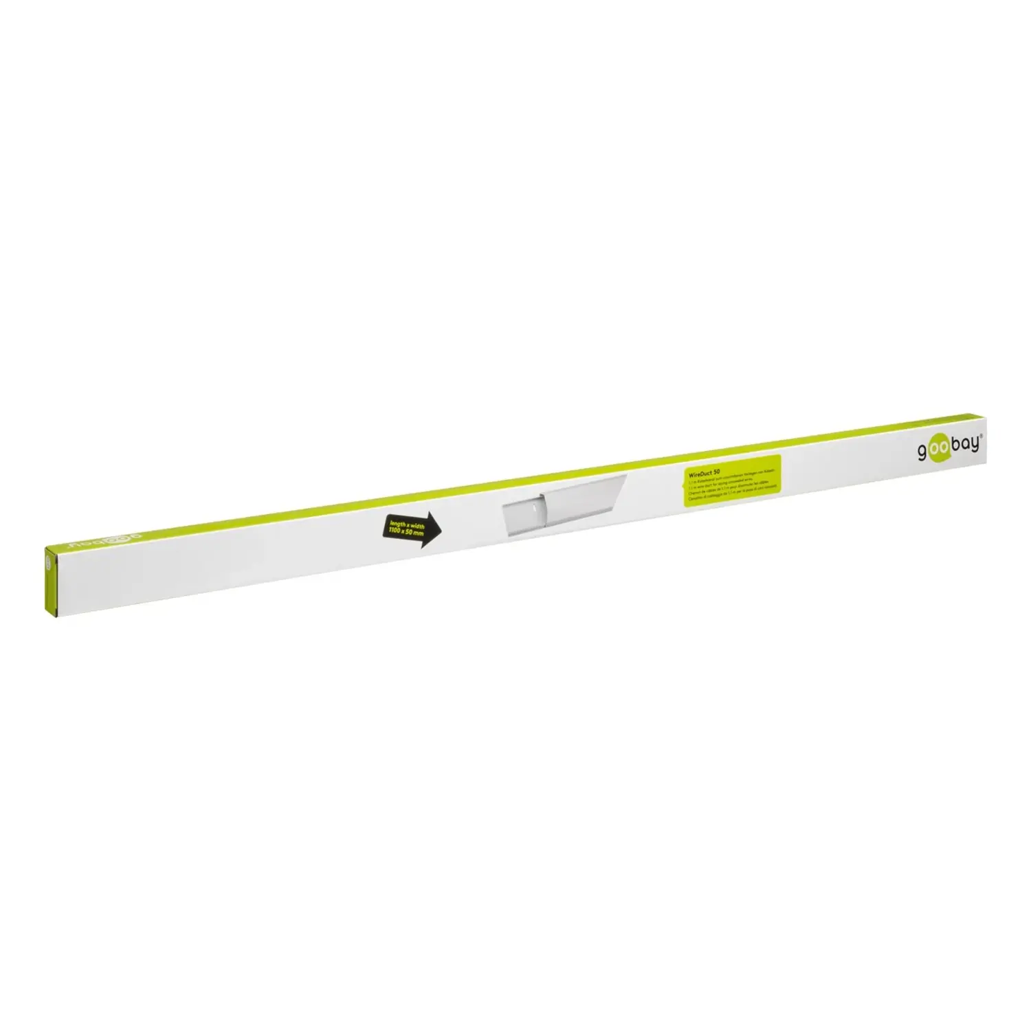 immagine Canalina Cavi Alluminio Bianco 1100x50x26mm Passacavi TV e Domotica