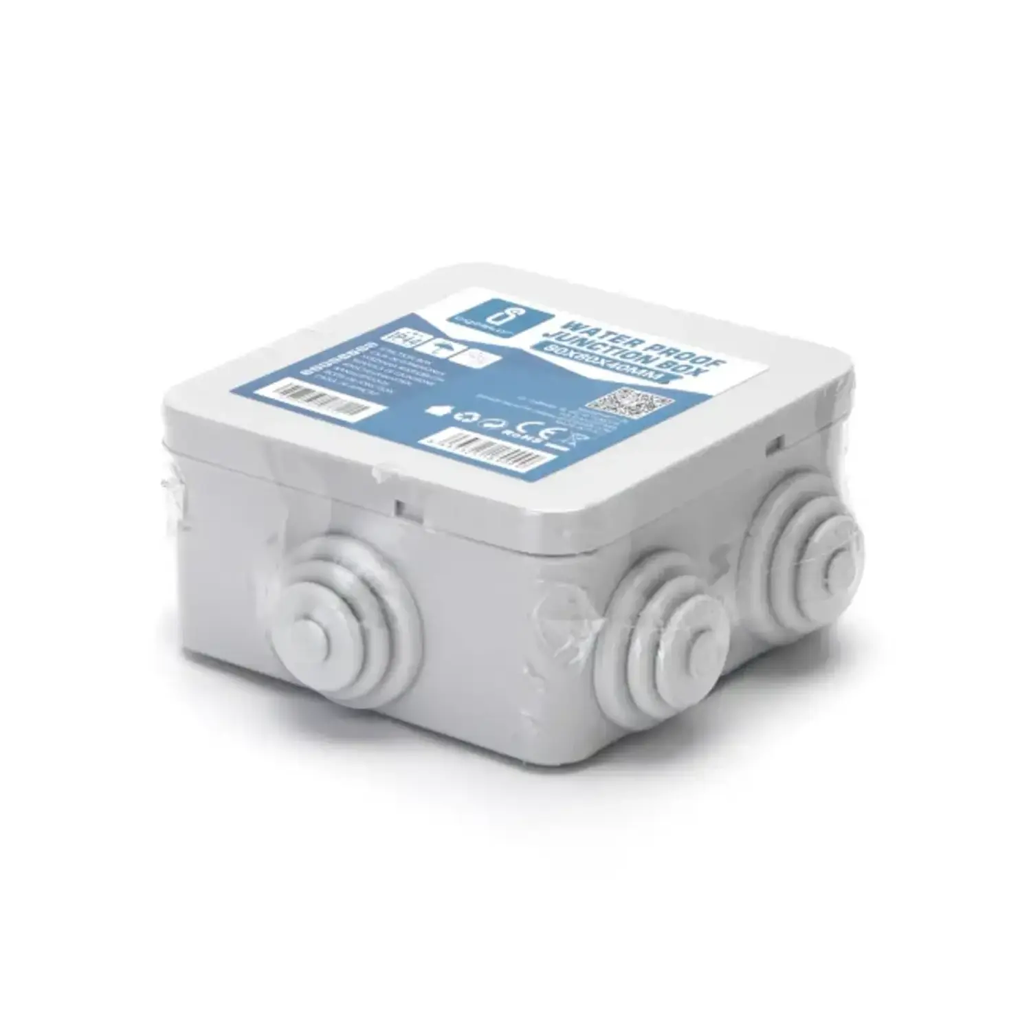 immagine cassetta derivazione esterno pressacavo impianto elettrico 80x80x40mm quadrato