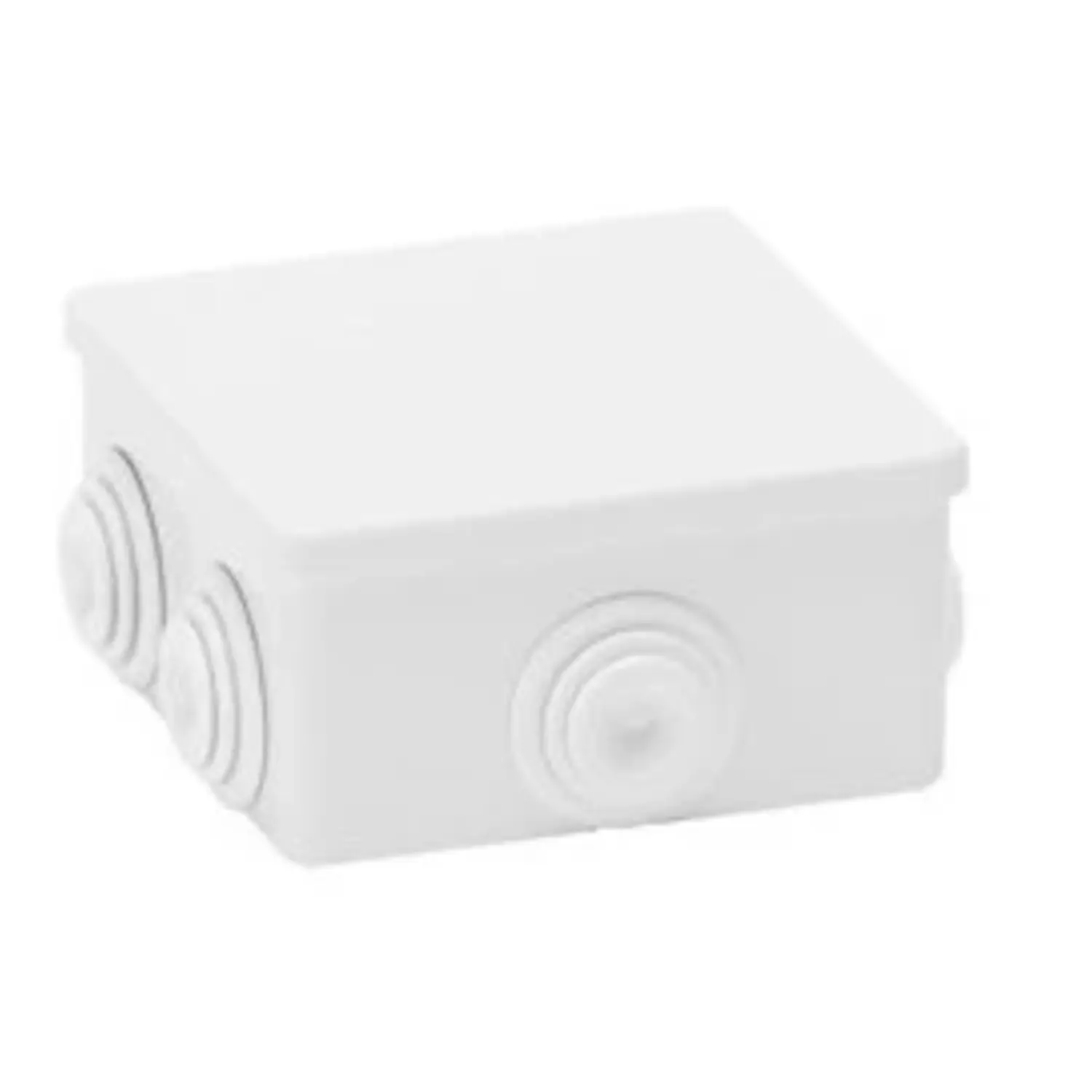 immagine del prodotto cassetta derivazione esterno pressacavo impianto elettrico 80x80x40mm quadrato