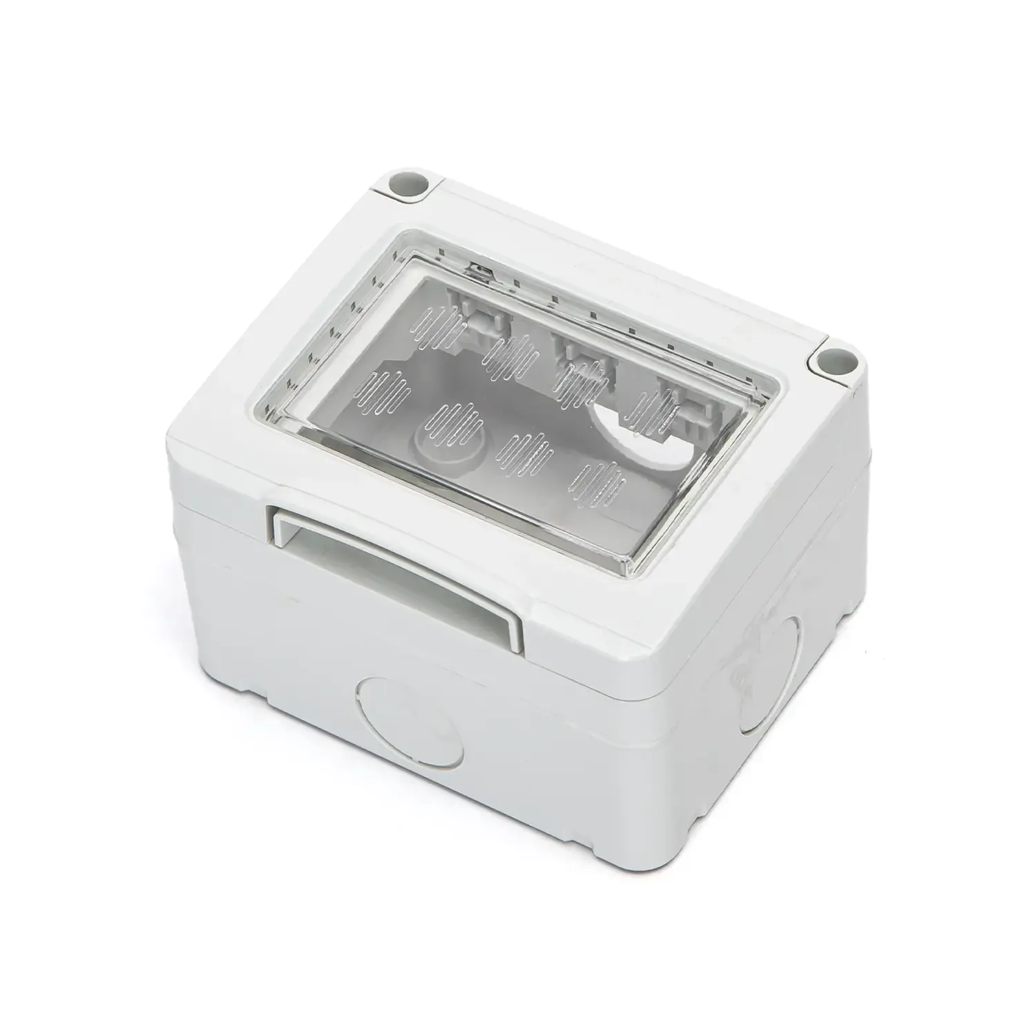 immagine del prodotto cassetta elettrica stagna idrobox compatibile bticino matix 3 fori