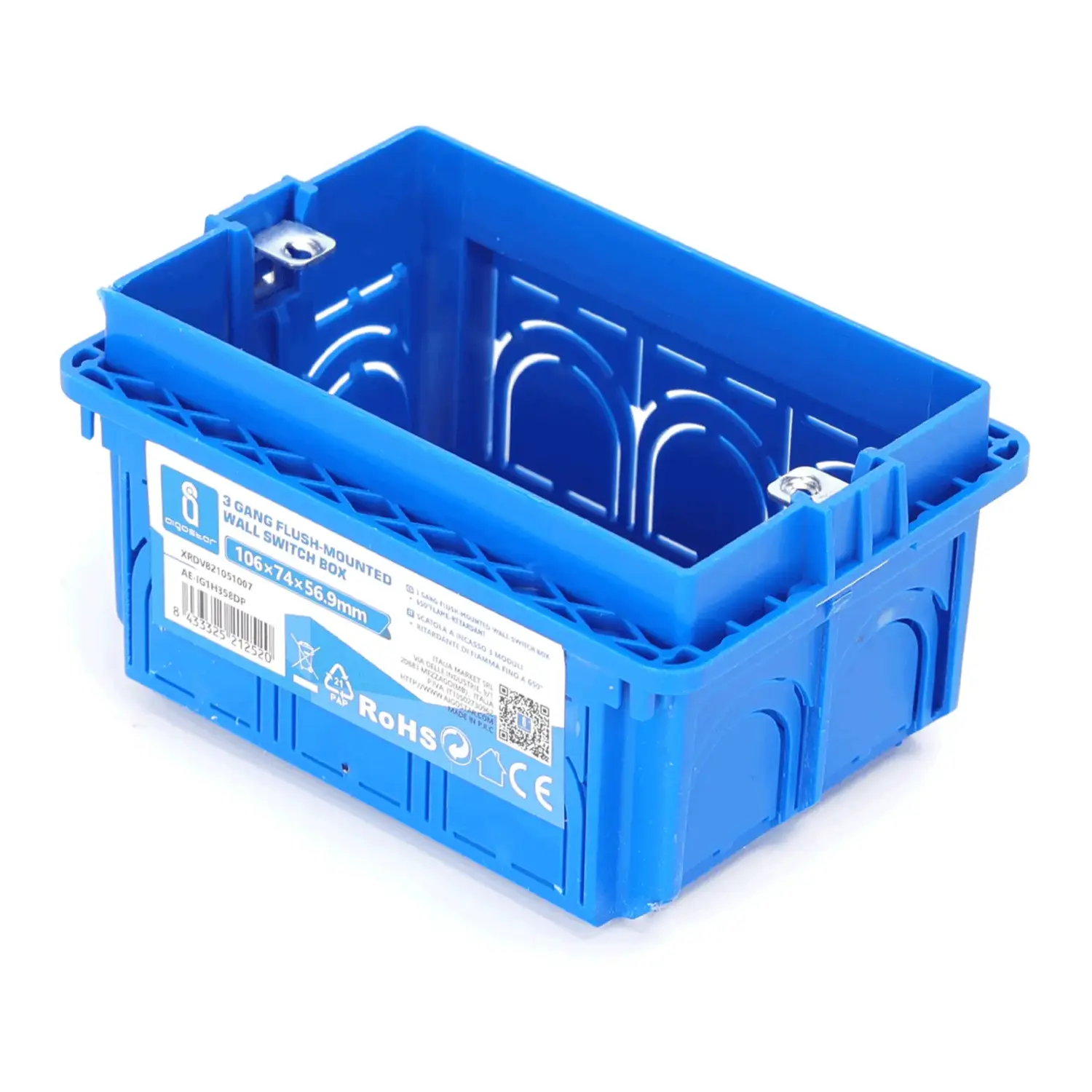 immagine del prodotto cassetta portafrutti elettrica da incasso 503 3 fori