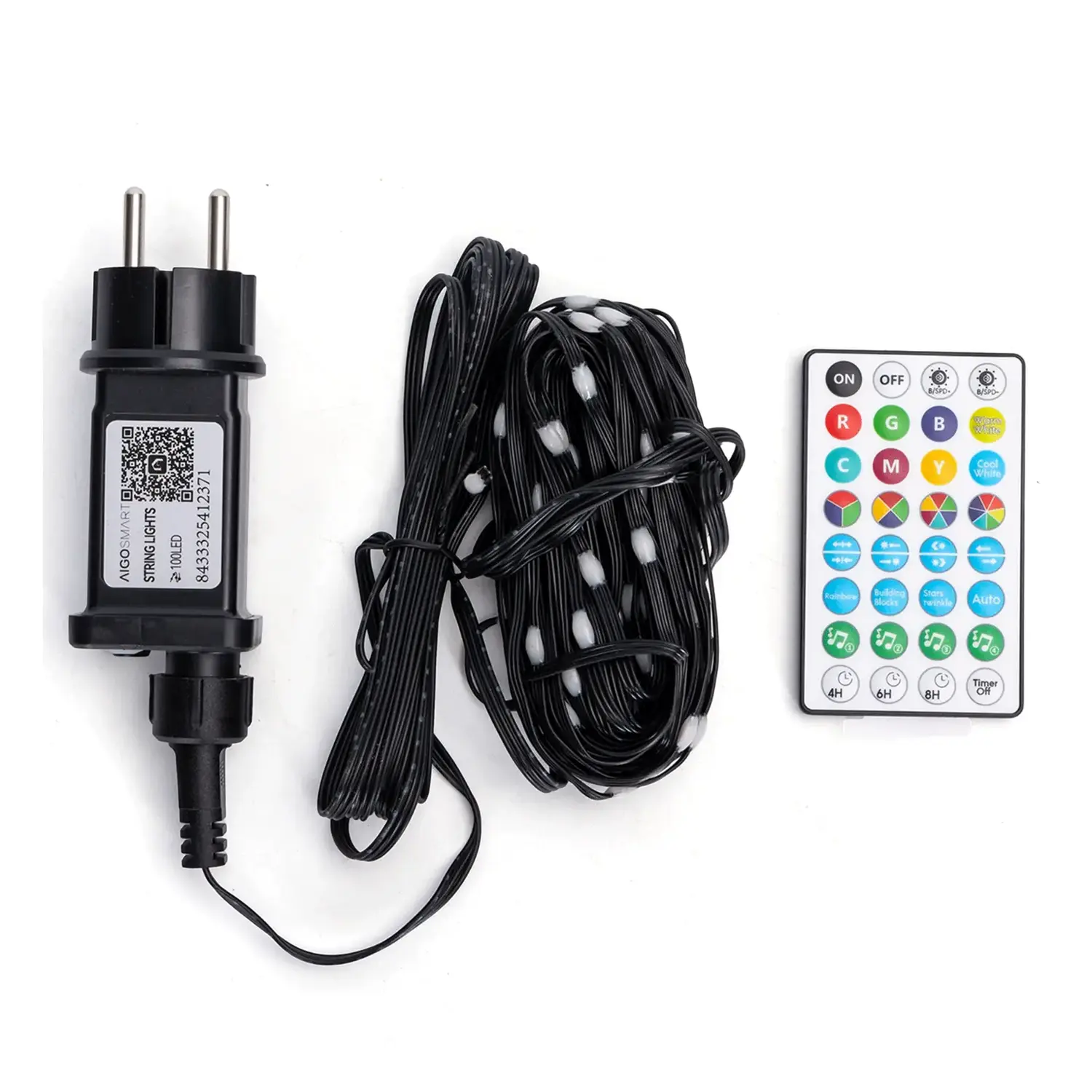 immagine Catena luminosa a basso voltaggio Bluetooth, cavo in PVC, RGBIC 10m