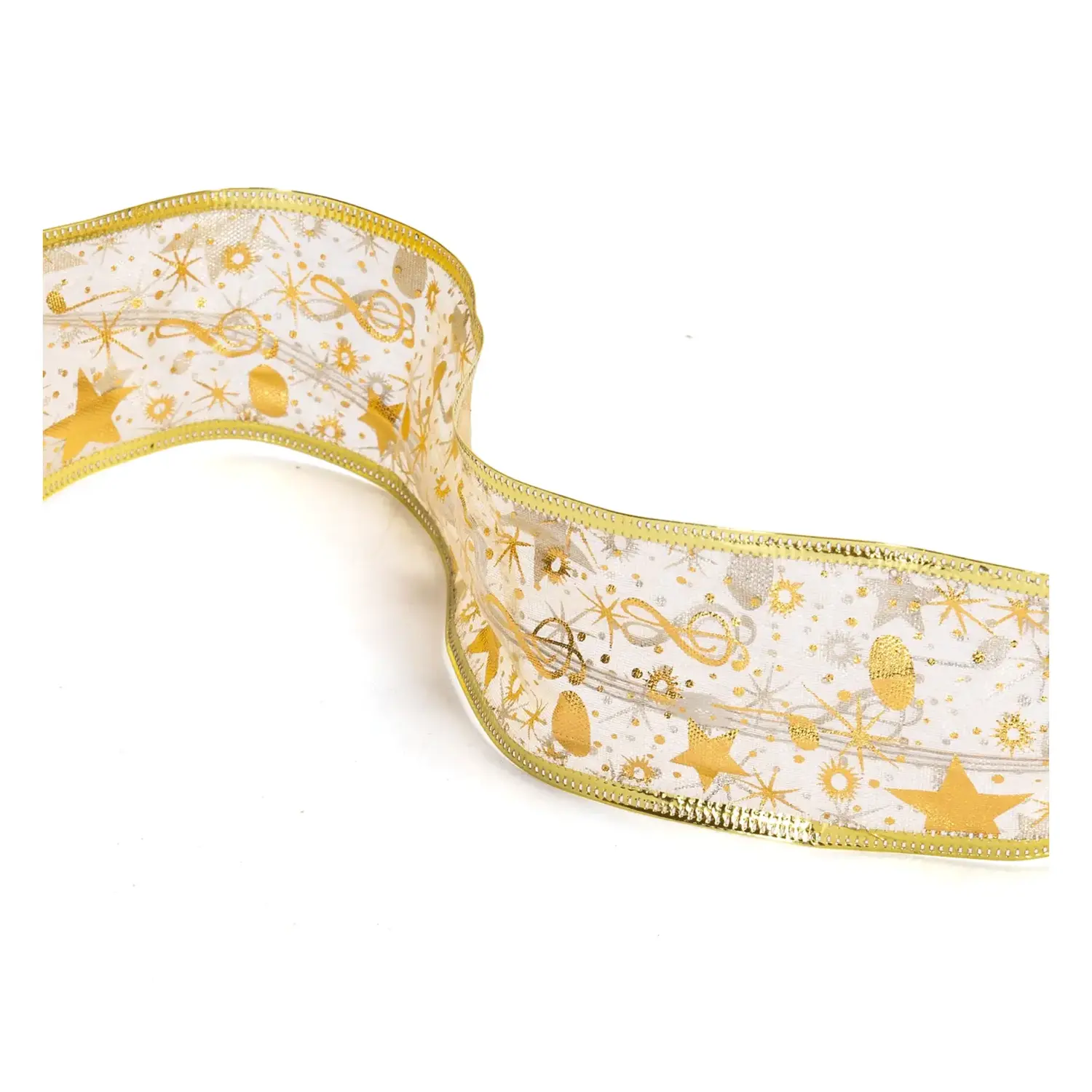 immagine Catena luminosa a basso voltaggio Bluetooth, nastro dorato, RGBIC 10m