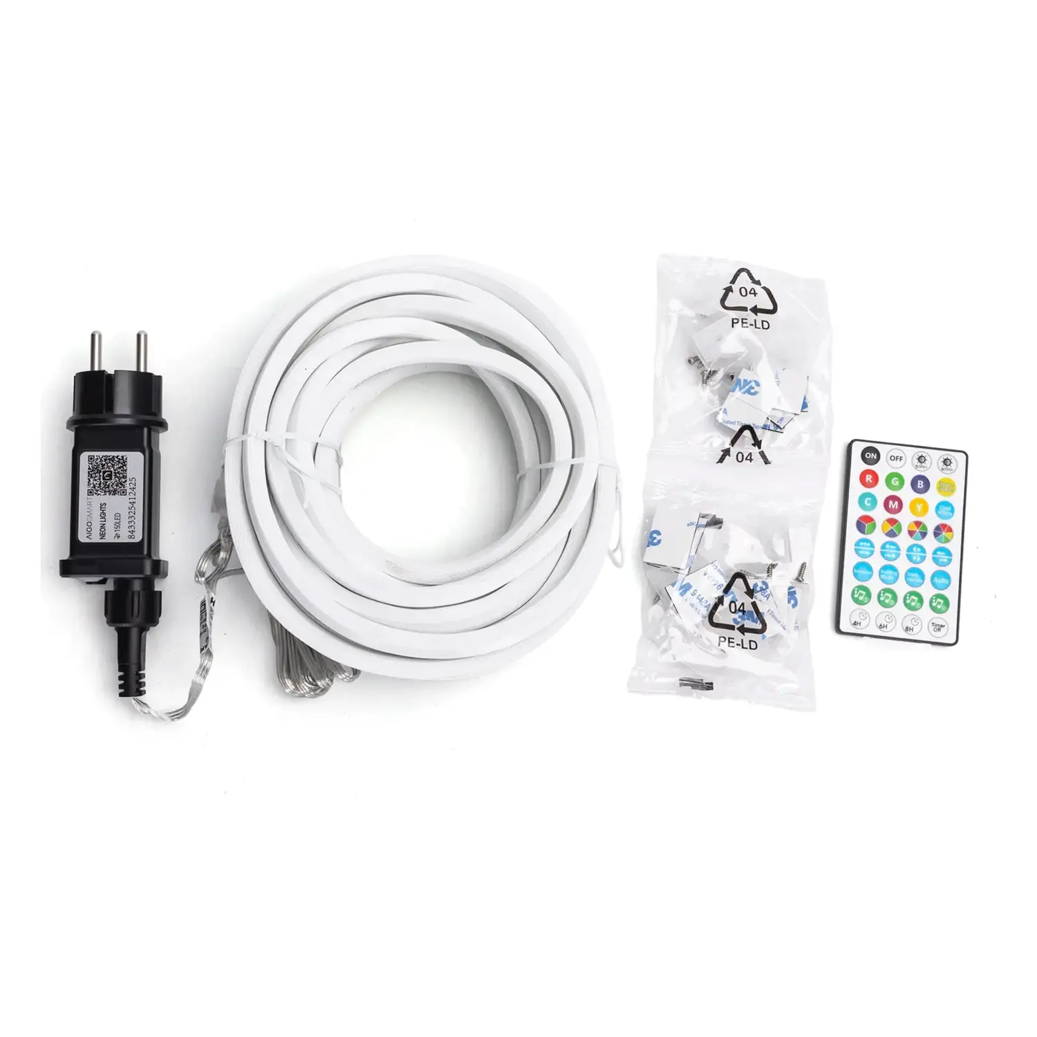 immagine Catena luminosa a basso voltaggio Bluetooth, neon, RGBIC 5m