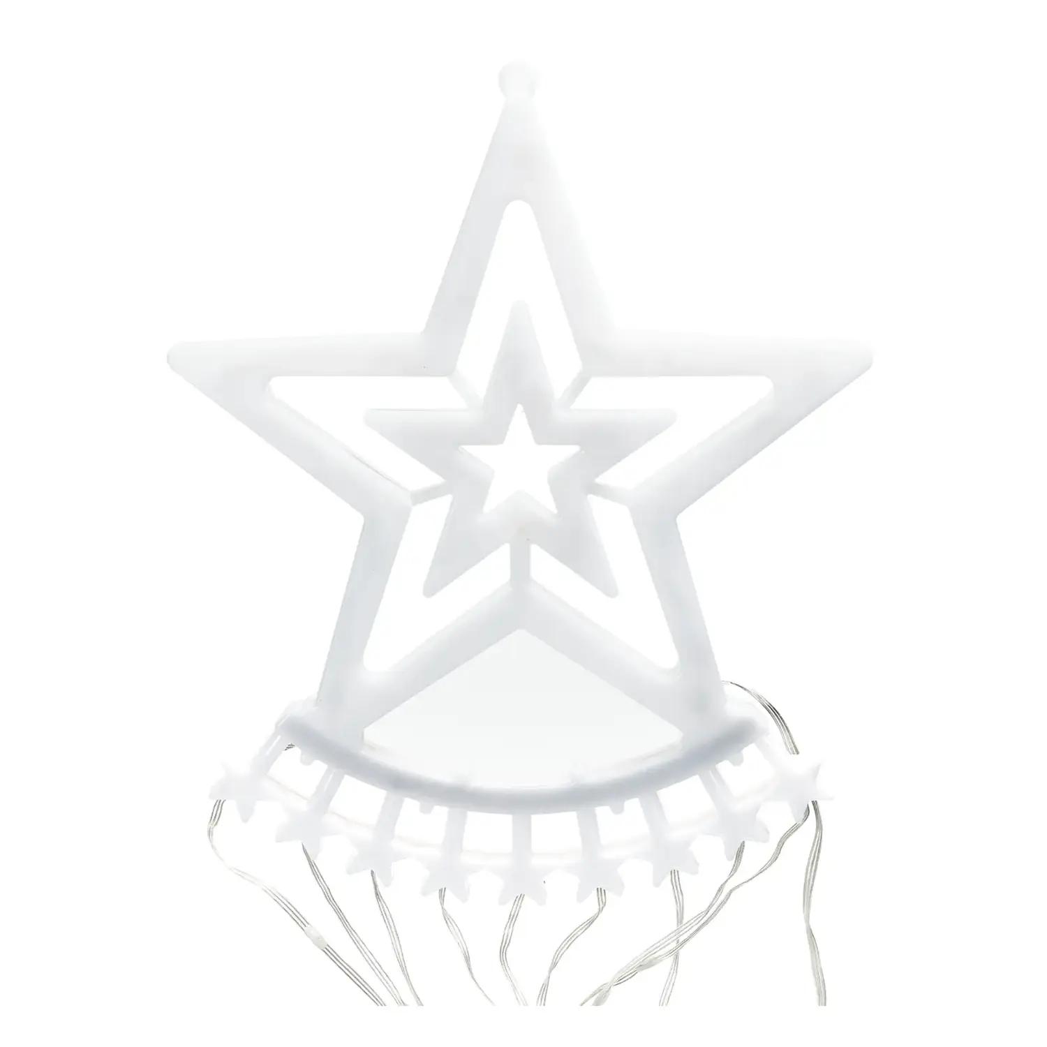 immagine Catena luminosa a basso voltaggio Bluetooth per albero di Natale con puntale a stella RGBIC 2.5m