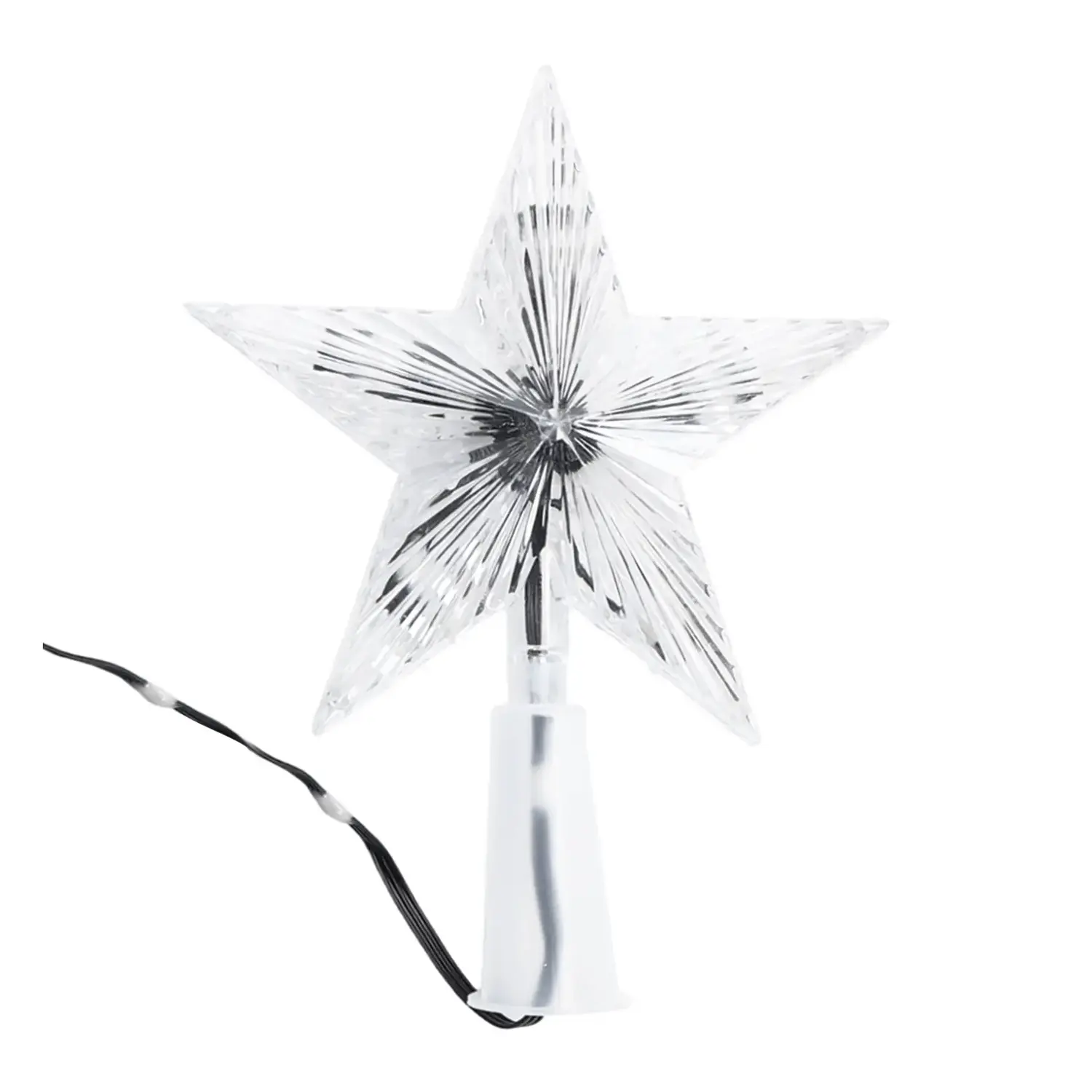 immagine Catena luminosa a basso voltaggio Bluetooth per albero di Natale con puntale a stella RGBIC 5m