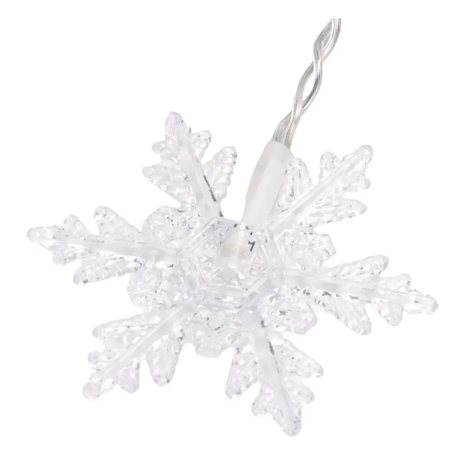 immagine Catena luminosa a basso voltaggio per tende a V invertita, luci a testa piatta e stelline, bianco freddo, 1.5*1.2m 11 strisce IP44, Interno&Esterno