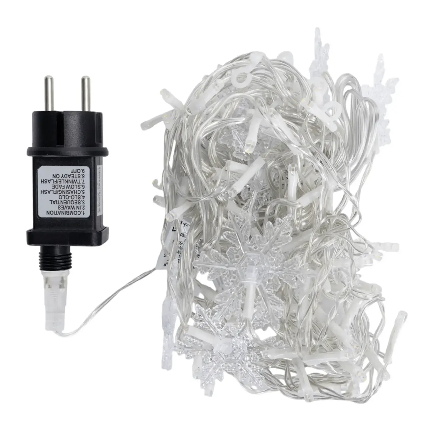 immagine Catena luminosa a basso voltaggio per tende a V invertita, luci a testa piatta e stelline, RGBY, 1.5*1.2m 11 strisce IP44, Interno&Esterno