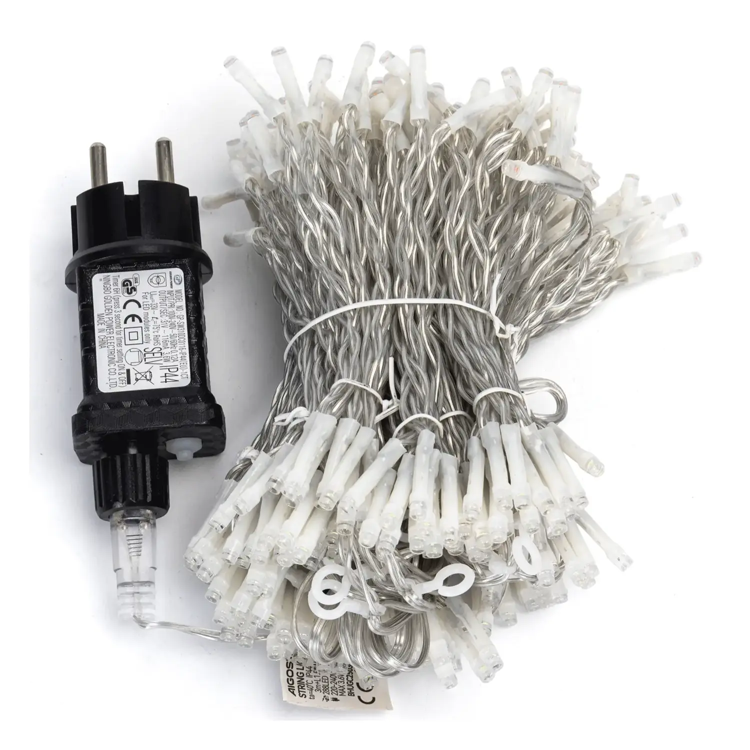 immagine Catena luminosa a basso voltaggio per tende, luci a testa piatta, RGBY, 1.5*1.8m 16 strisce IP44, Interno&Esterno