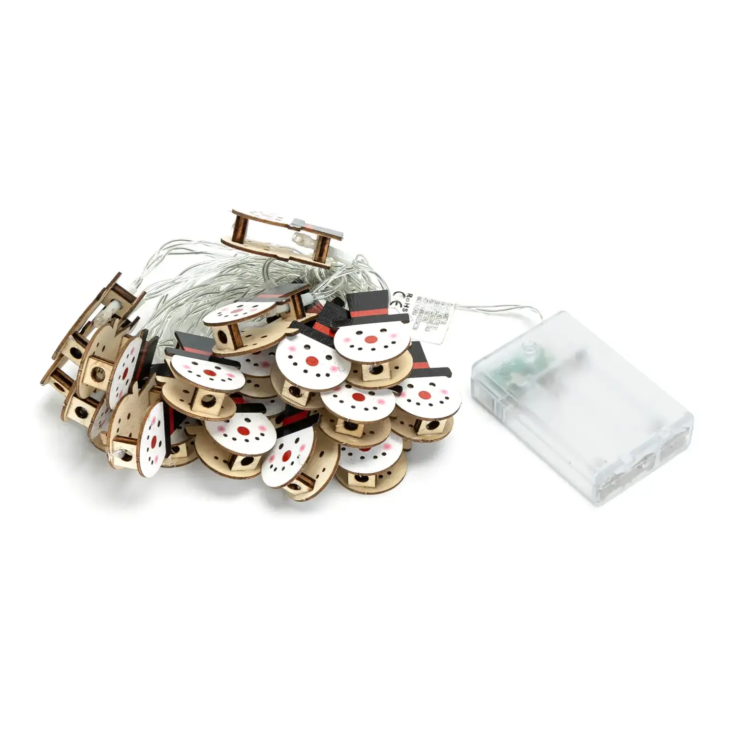 immagine Catena luminosa a batteria 3AA con luci a pupazzo di neve, luce calda, 3m ,IP20 Interno