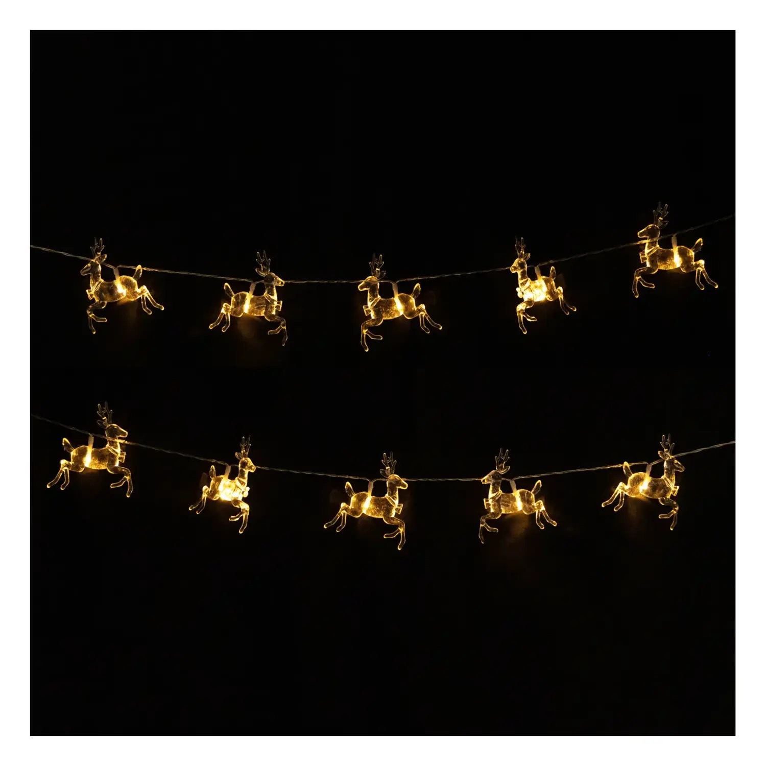 immagine del prodotto Catena luminosa a batteria 3AA con luci a renna, luce calda, 3m ,IP20 Interno