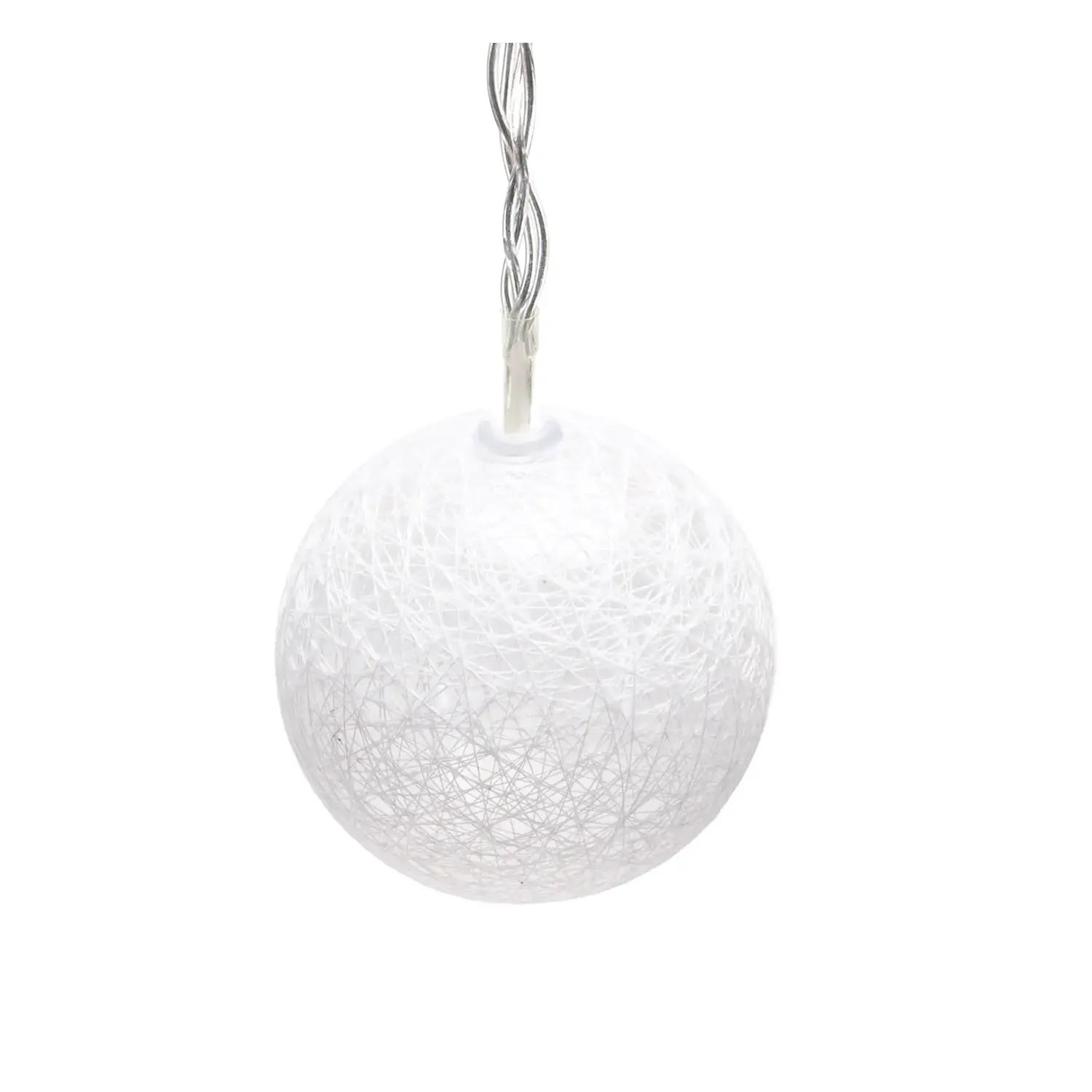 immagine Catena luminosa a batteria 3AA, luci a batuffoli bianchi, bianco caldo 2m