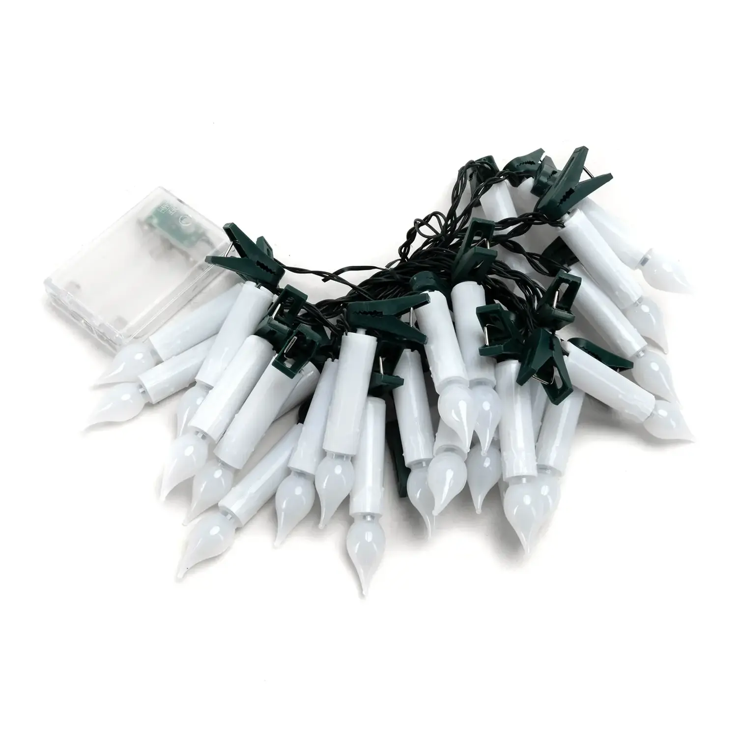 immagine Catena luminosa a batteria 3AA, luci a candela, bianco caldo 2m IP44, Interno&Esterno