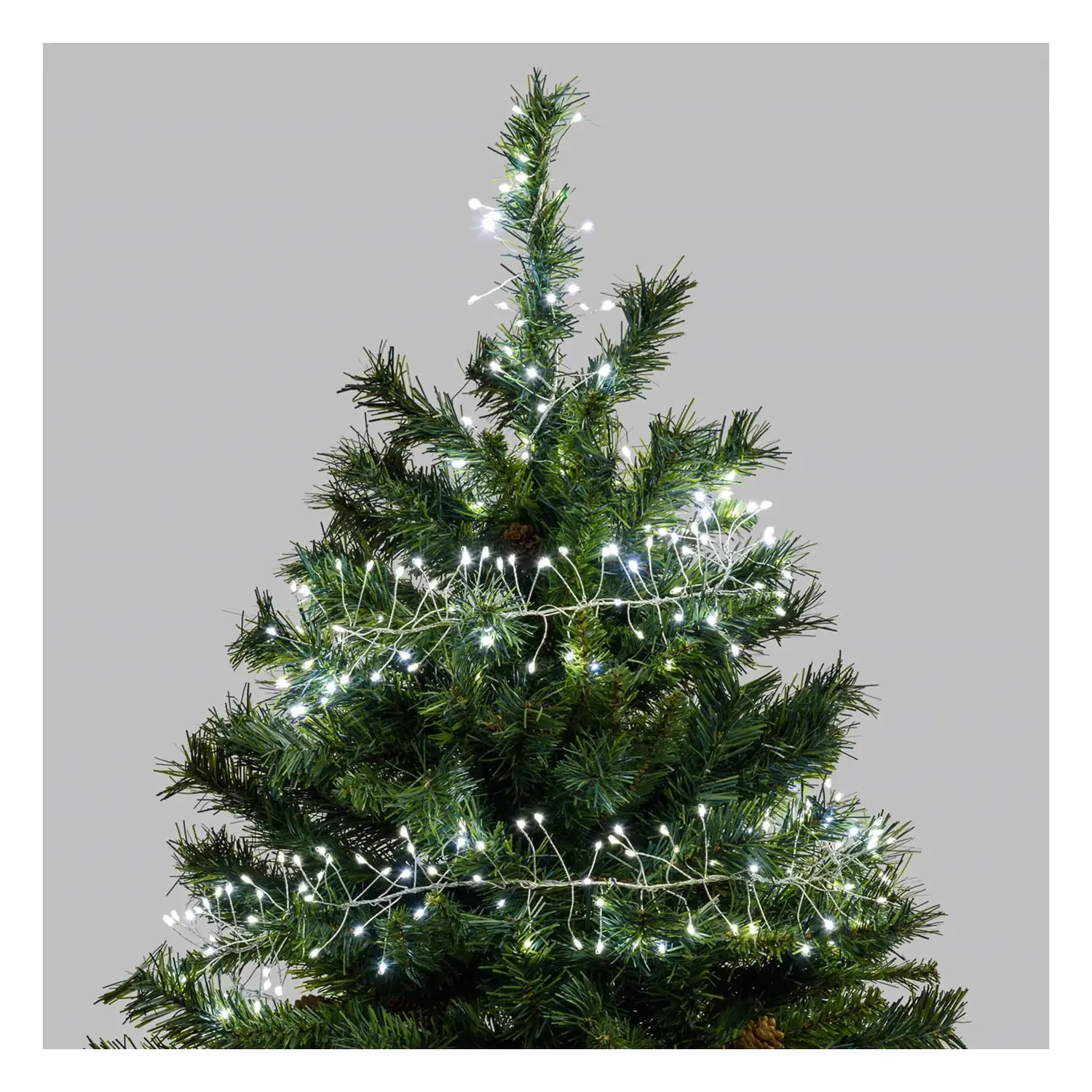 immagine Catena luminosa a batteria 3AA, luci a petardo, cavo in rame, bianco freddo 9m IP44, Interno&Esterno