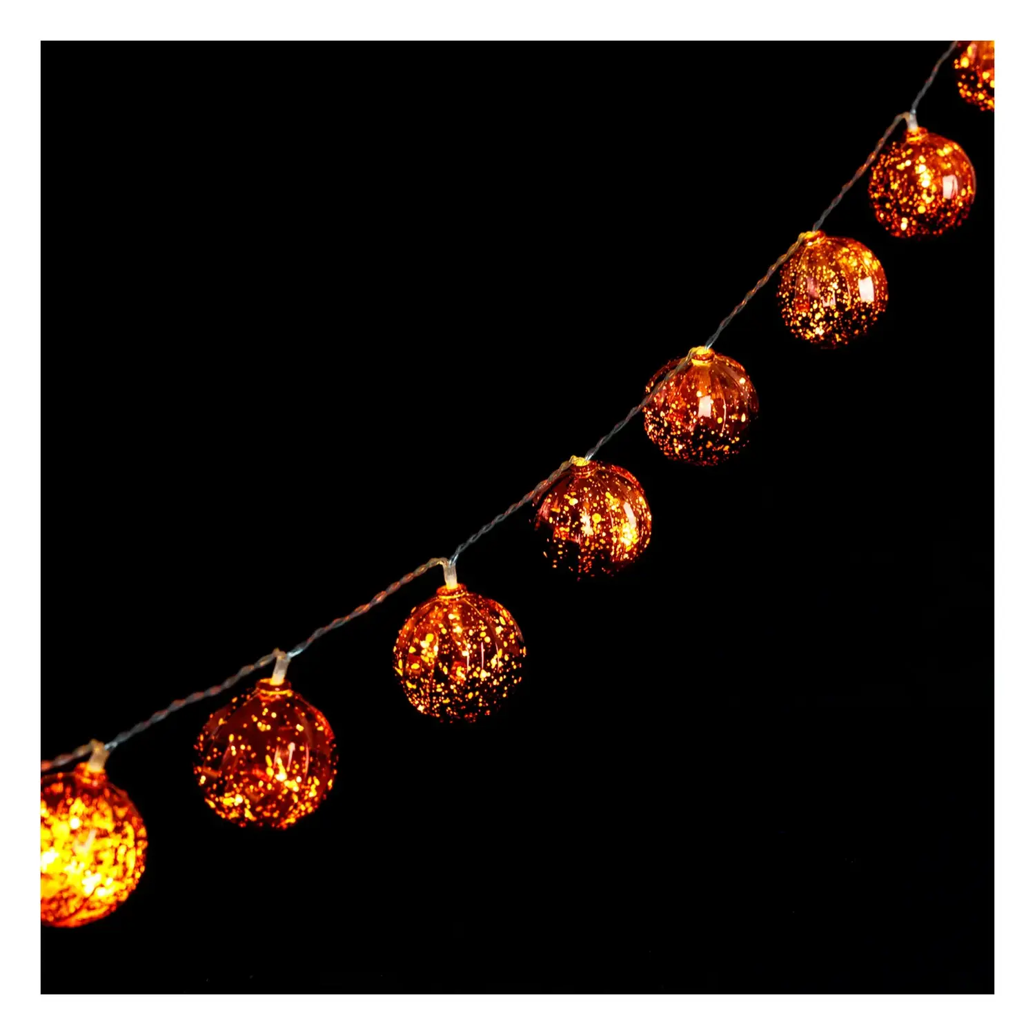 immagine del prodotto Catena luminosa a batteria 3AA, palline di Natale rosse, bianco caldo 2m IP44, Interno&Esterno