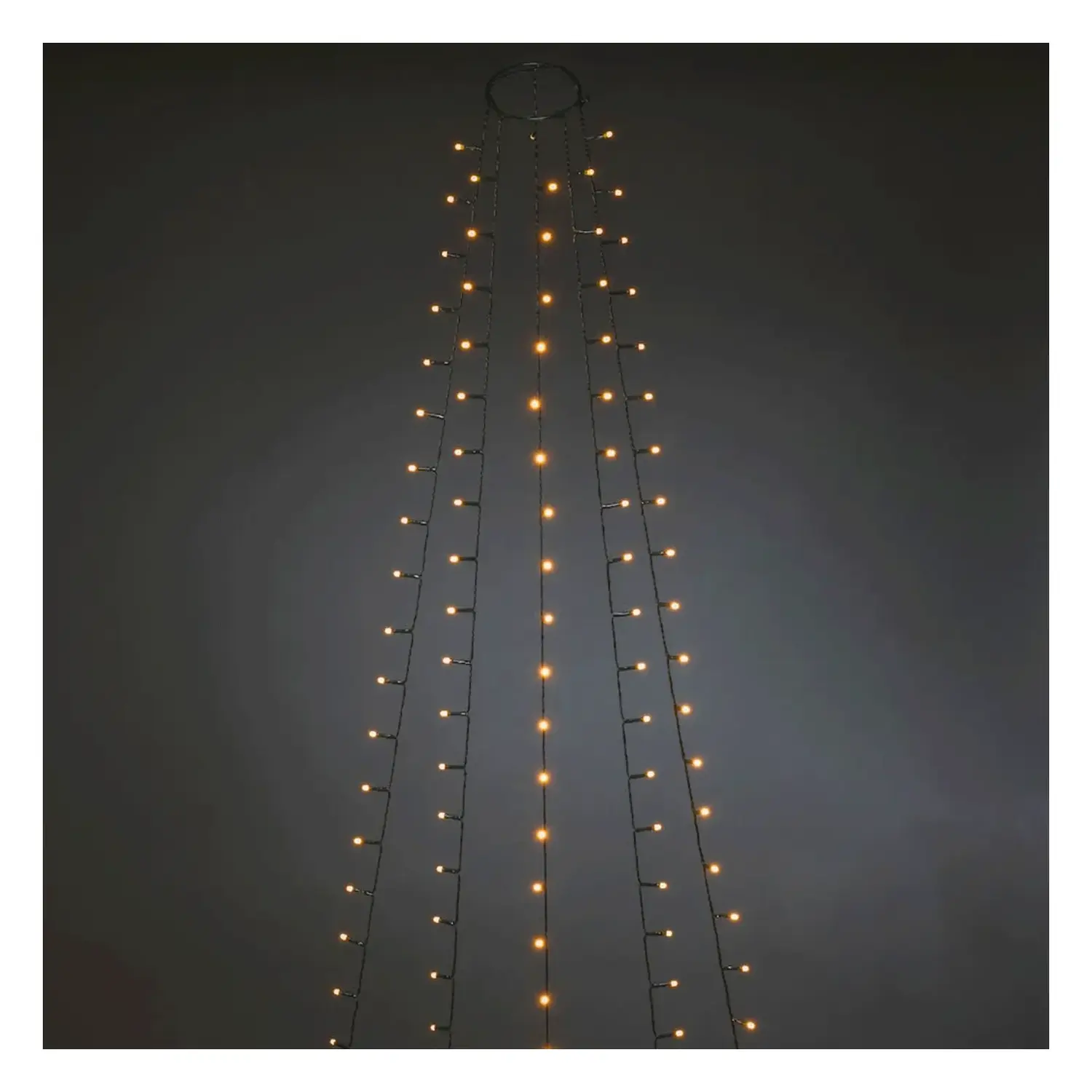 immagine del prodotto Catena luminosa a batteria 3AA per albero di Natale, bianco caldo 1.2m IP44, Interno&Esterno