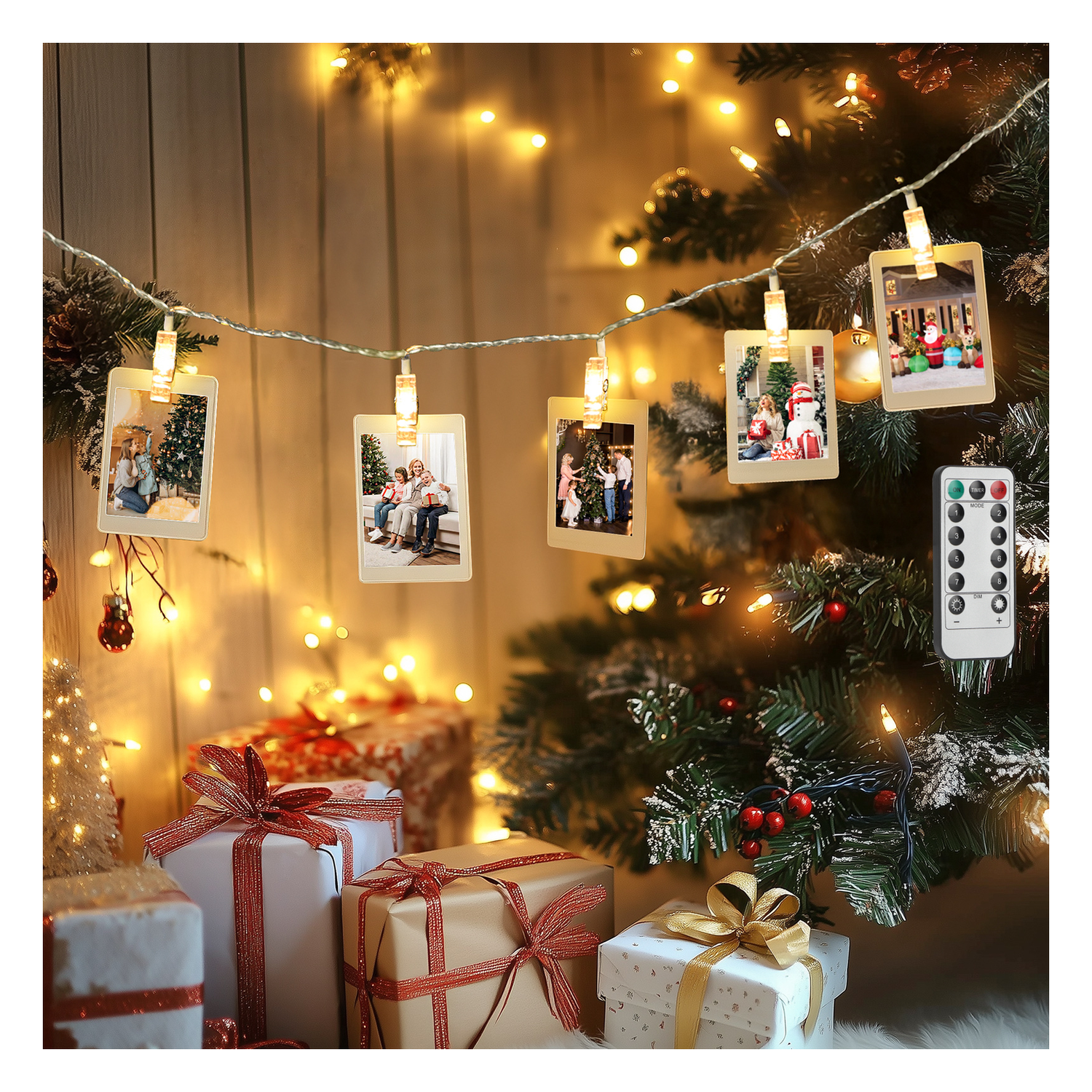 immagine del prodotto Catena luminosa con mollette L2m-Luce calda-10LED-IP20