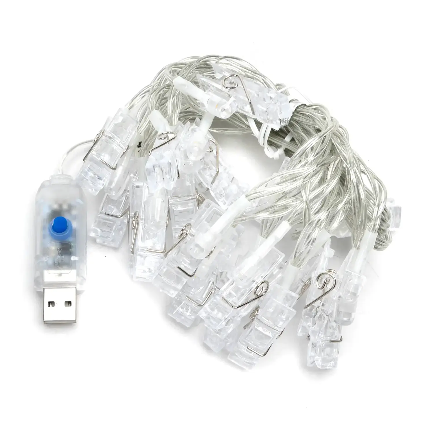 immagine Catena luminosa con mollette L3m-Luce calda-20LED-IP20