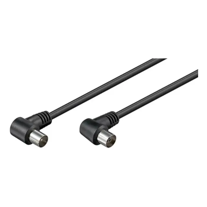 immagine del prodotto cavetto antenna tv piatto maschio femmina salvaspazio  nero 1,5 mt