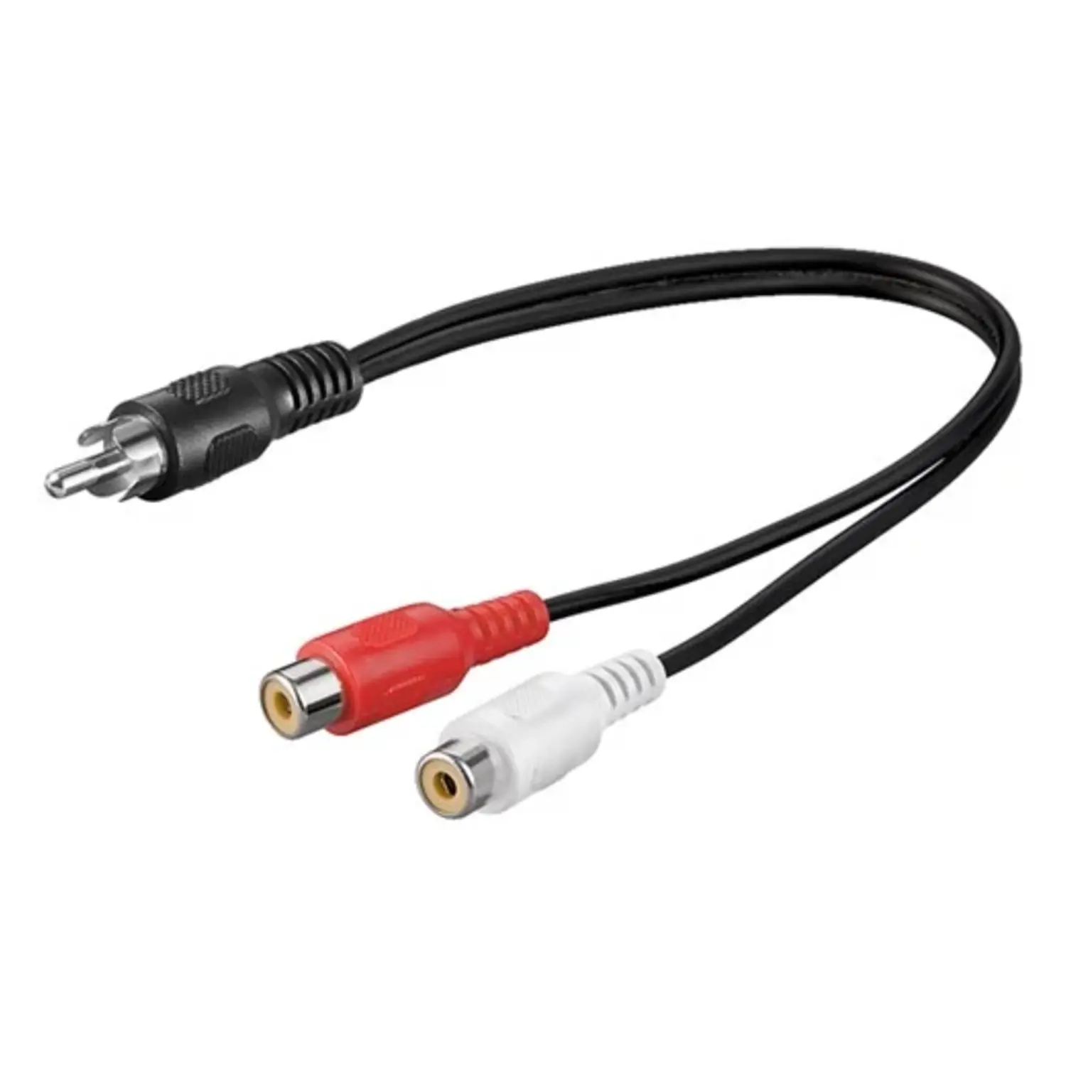 immagine del prodotto cavo adattatore audio a Y da spina rca a 2 x presa rca economico 0,5 mt