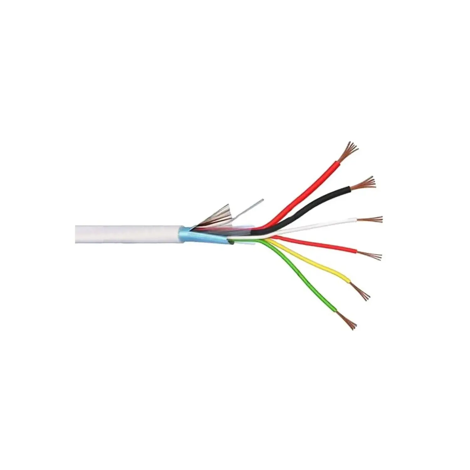 immagine cavo allarme 2x0,50 + 4x0,22 mm antifurto 1 mt