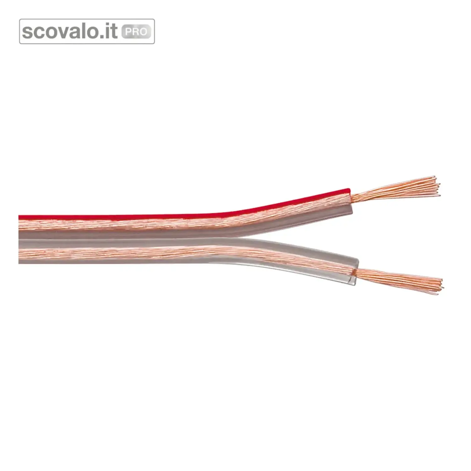 immagine del prodotto Cavo Altoparlante 2x1.5mm² Rame OFC Trasparente 100mt Hi-Fi Audio