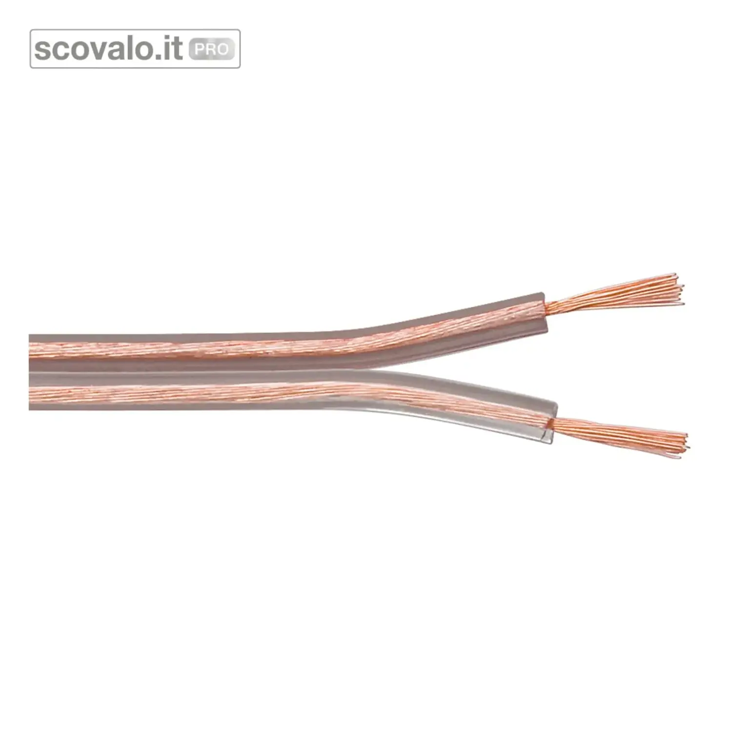 immagine Cavo Altoparlante 2x2.50mm² CCA 10m Trasparente Hi-Fi Audio