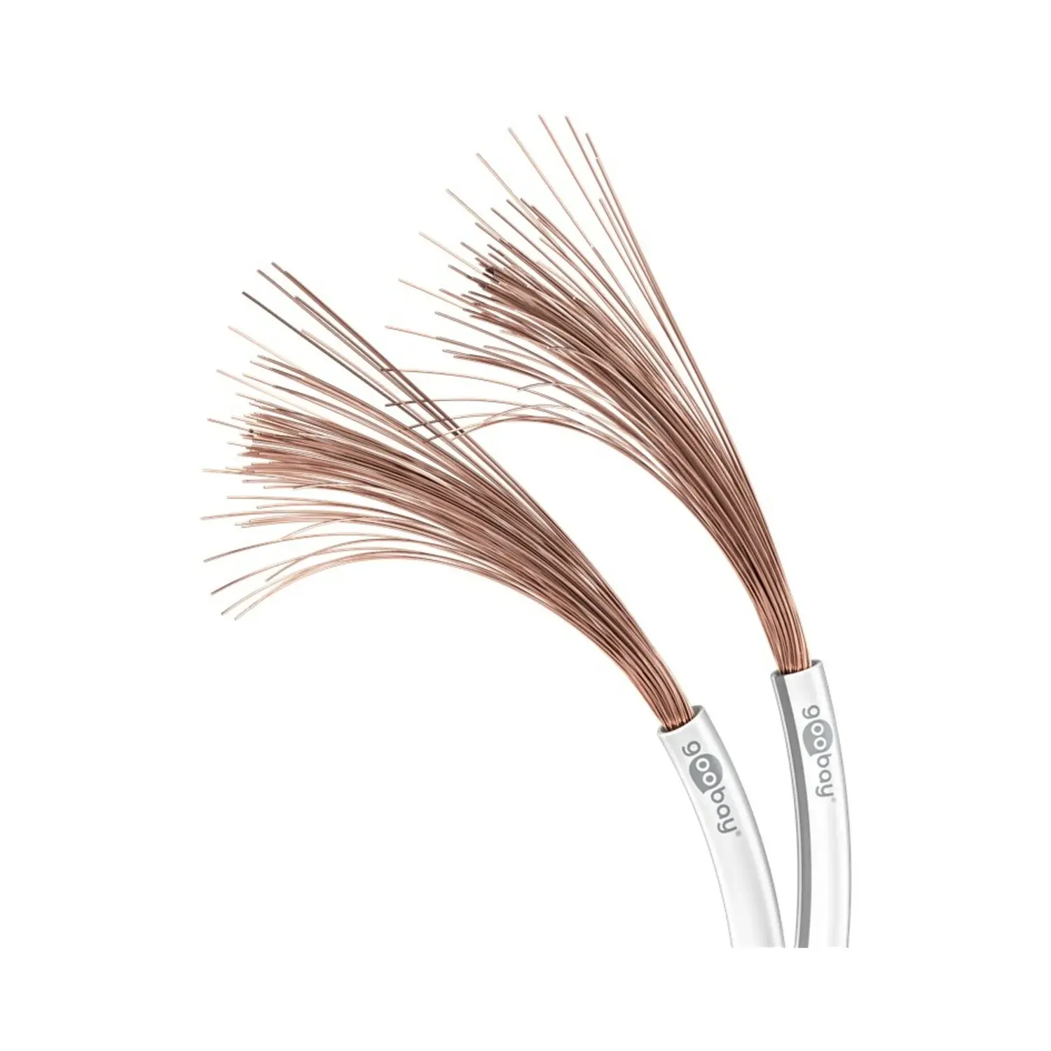 immagine cavo audio per altoparlanti piattina rame 2x0,35 mm rosso 50 mt