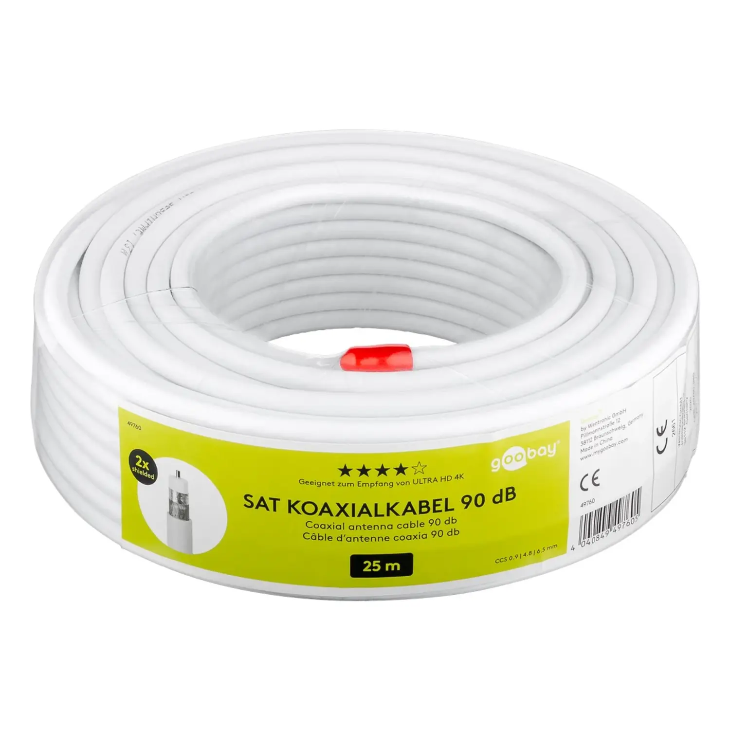 immagine del prodotto cavo antenna tv digitale terrestre o satellitare 6.5mm 25 mt