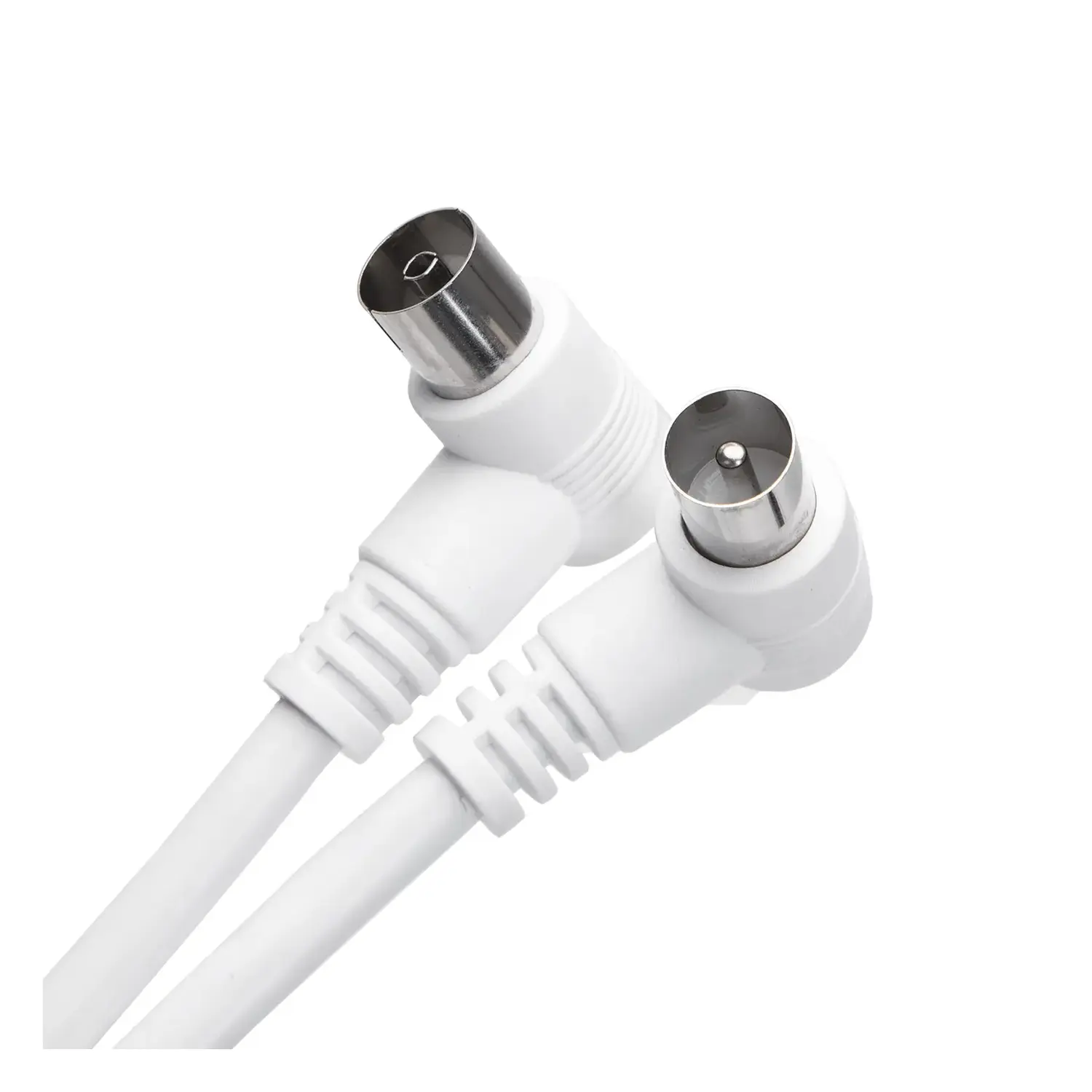 immagine Cavo antenna tv televisore maschio femmina piatto salvaspazio bianco 3 mt