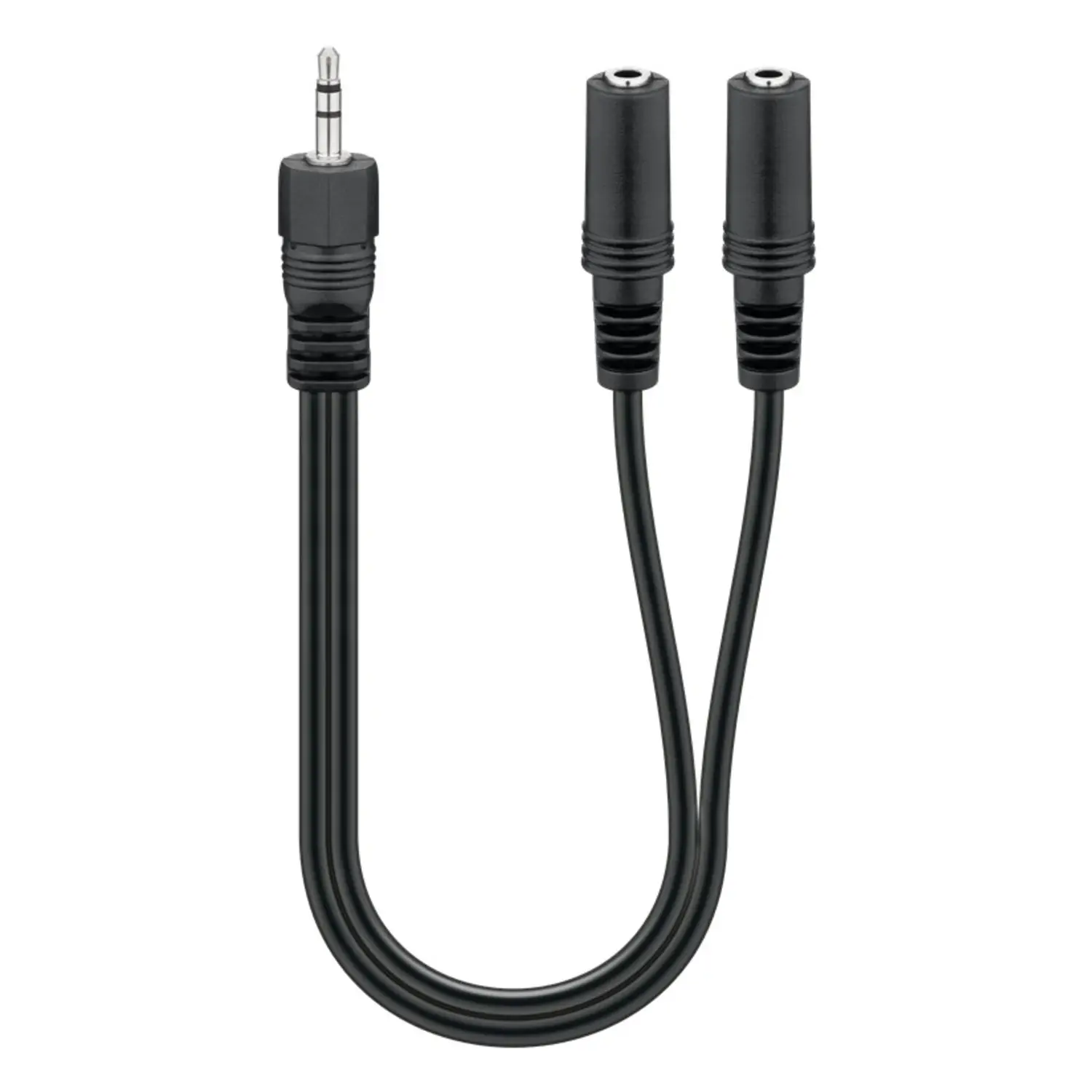 immagine del prodotto cavo audio jack aux stereo 3.5 mm a 2 x presa sdoppiatore 20 cm