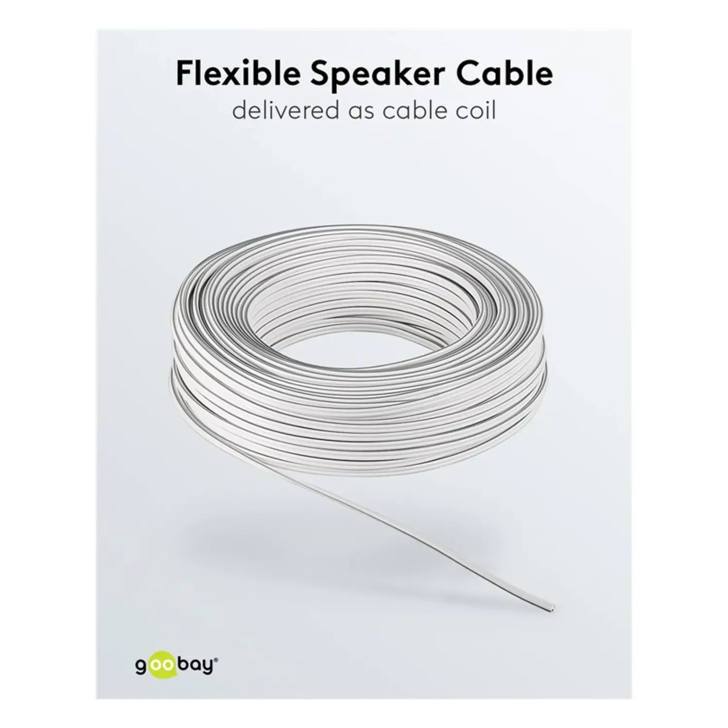 immagine Cavo Speaker Piattina Rame 2x0,50 mm² Bianco 50m HiFi Audio OFC