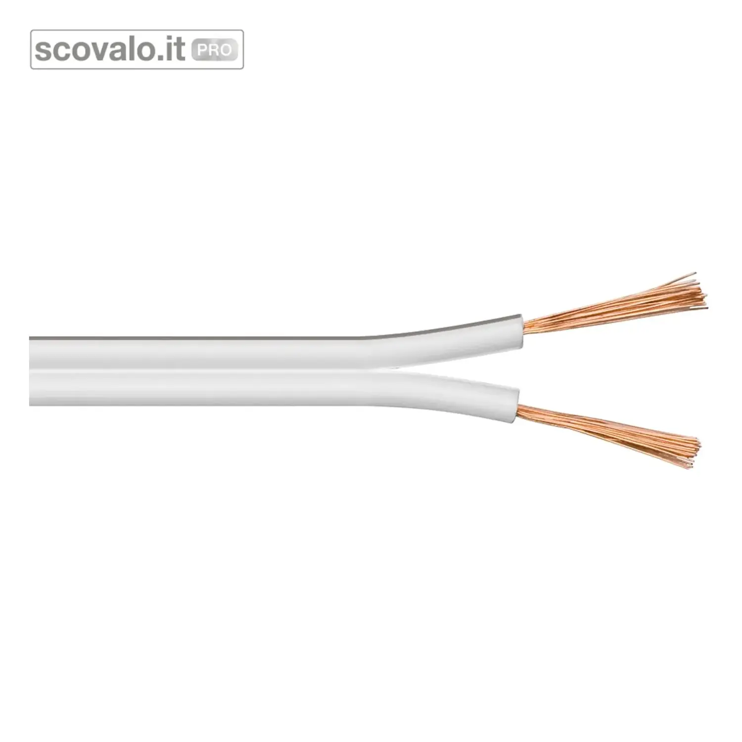 immagine del prodotto Cavo Altoparlanti 2x1.50 mm² CCA 25mt Bianco Nero Audio Hi-Fi Eca