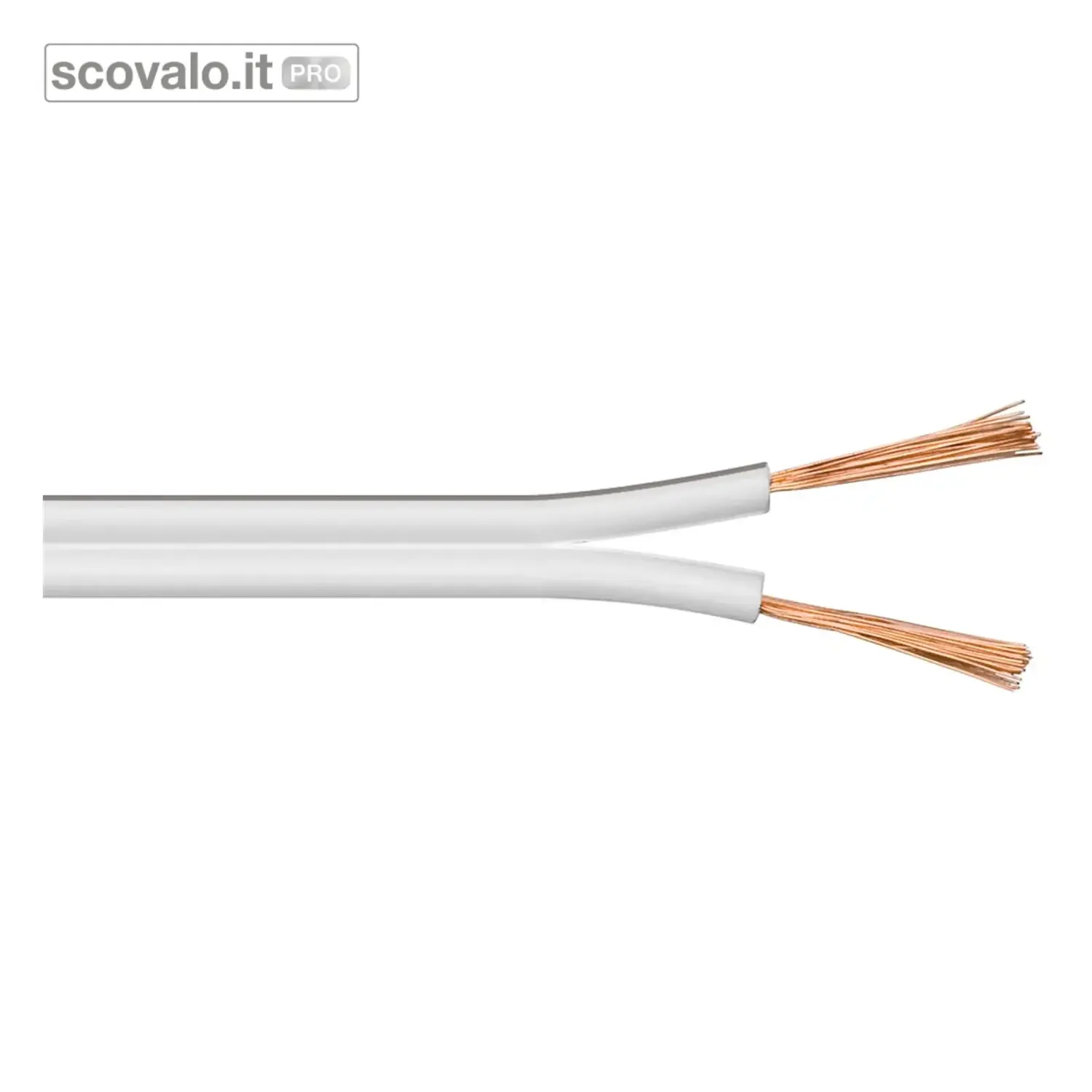 immagine del prodotto Cavo Altoparlanti 2x1.50mm² CCA 50m Bianco-Nero Audio Hi-Fi Stereo