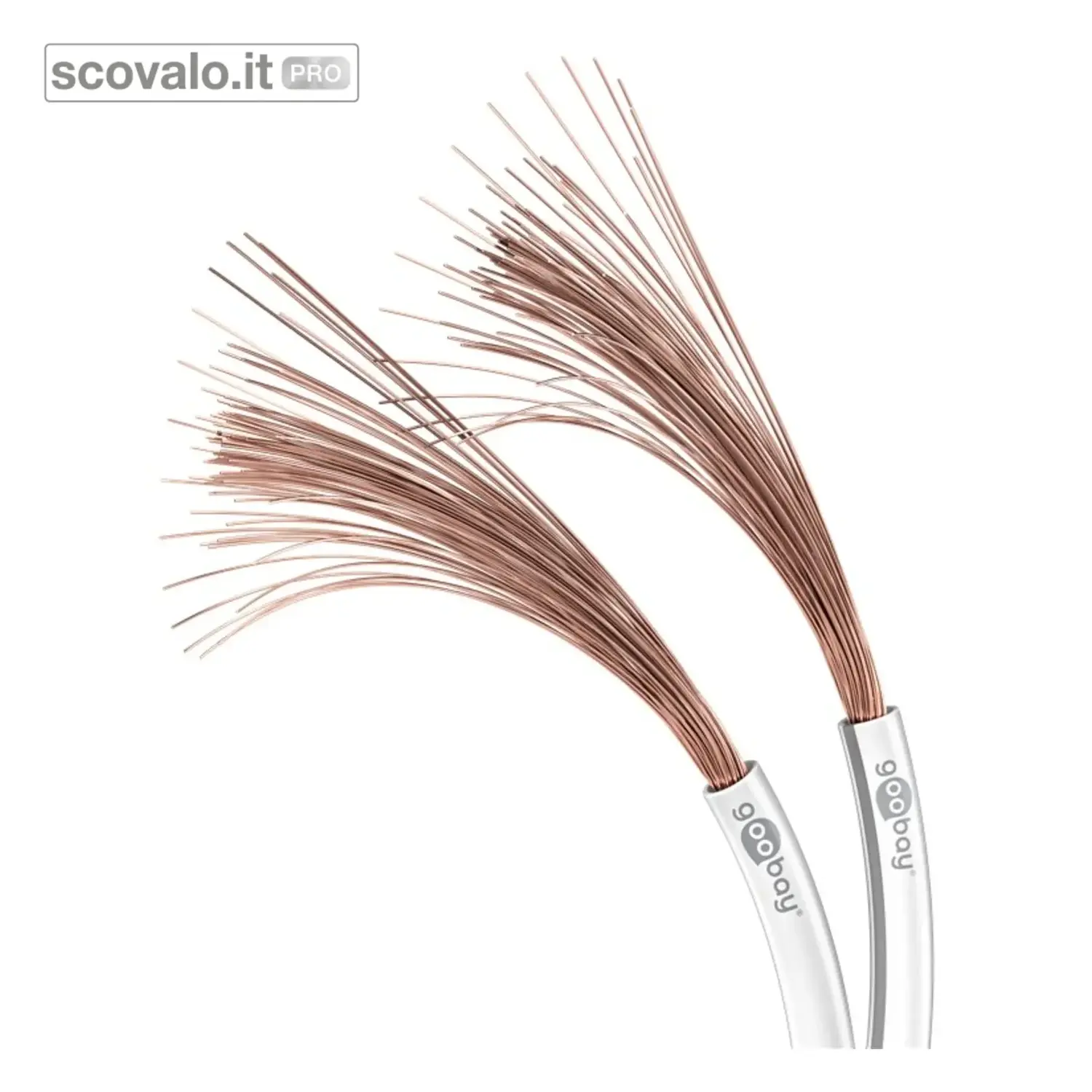 immagine del prodotto Cavo Altoparlante Stereo 2x0,75mm² CCA 50m Bianco Hi-Fi Bipolare