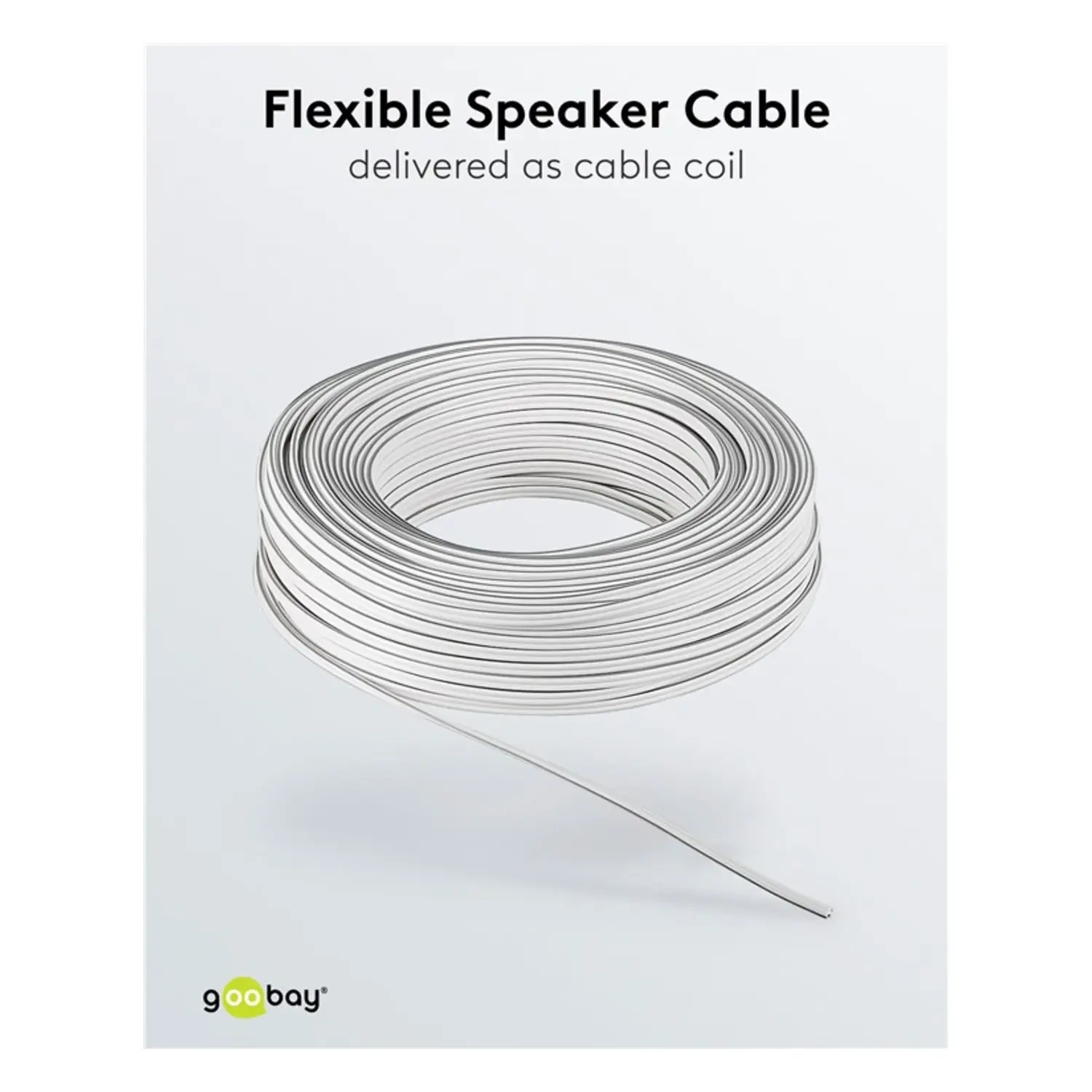 immagine Cavo Altoparlante Stereo 2x0,75mm² CCA 50m Bianco Hi-Fi Bipolare