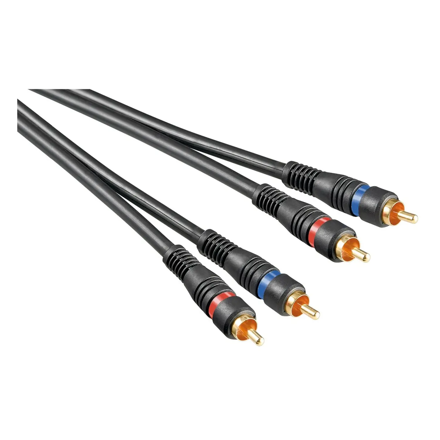 immagine del prodotto cavo audio rca professionale placcato in oro schermato connettore rca nero 1,5 mt