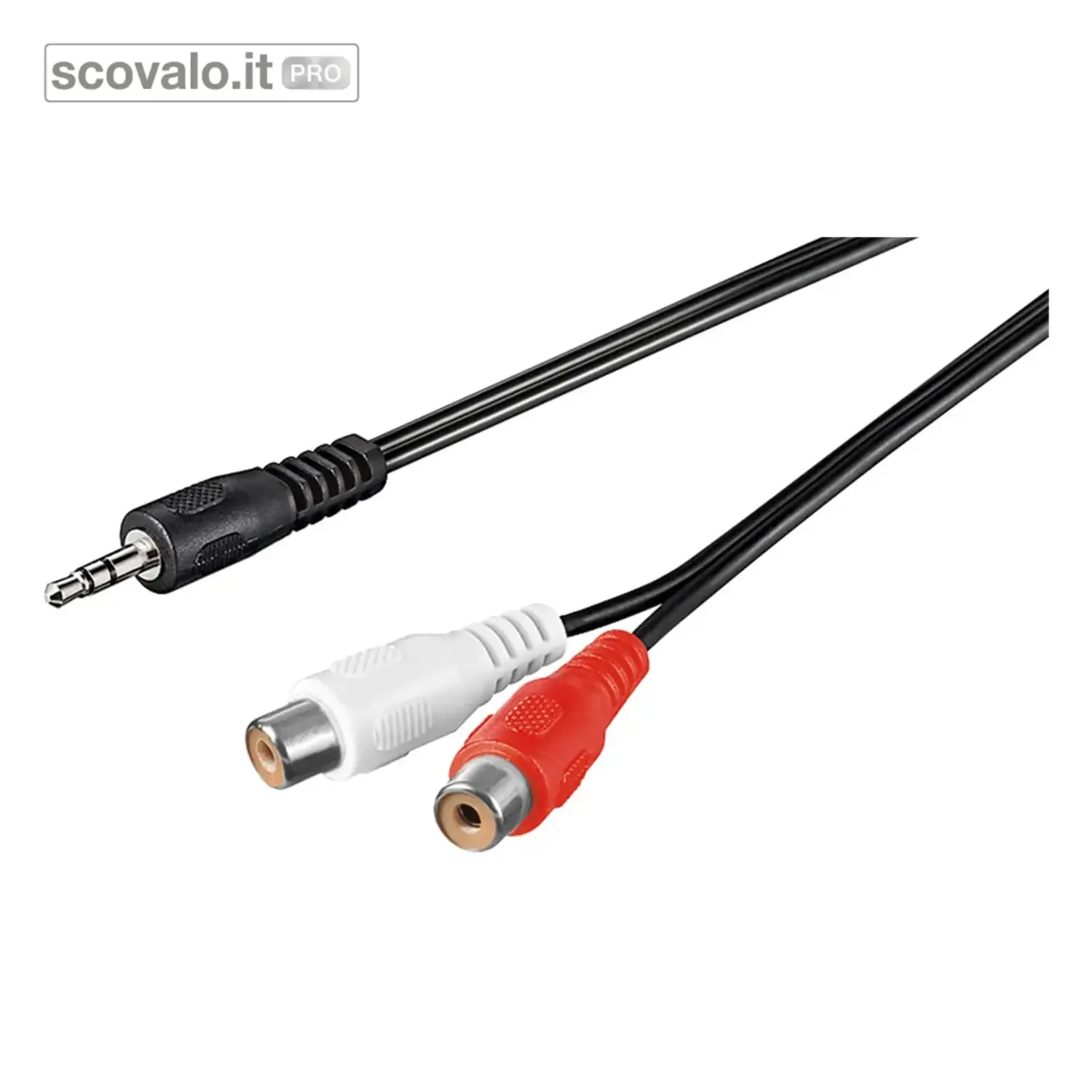 immagine del prodotto Cavo Audio Sdoppiatore 3.5mm a 2 RCA Stereo, 1,5m - Goobay