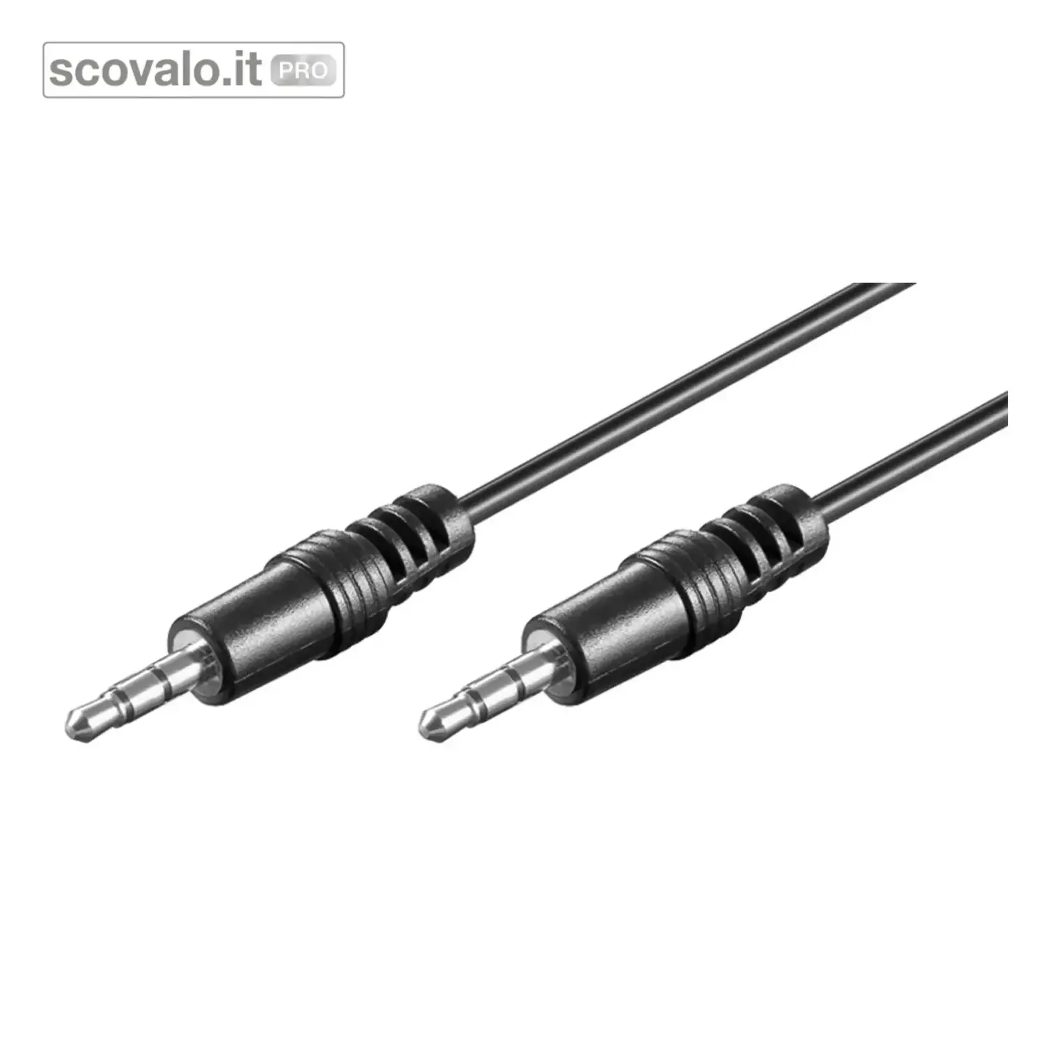 immagine del prodotto Cavo Audio AUX Jack 3.5mm Stereo 3 Poli 60cm Schermato Rame 100% CU