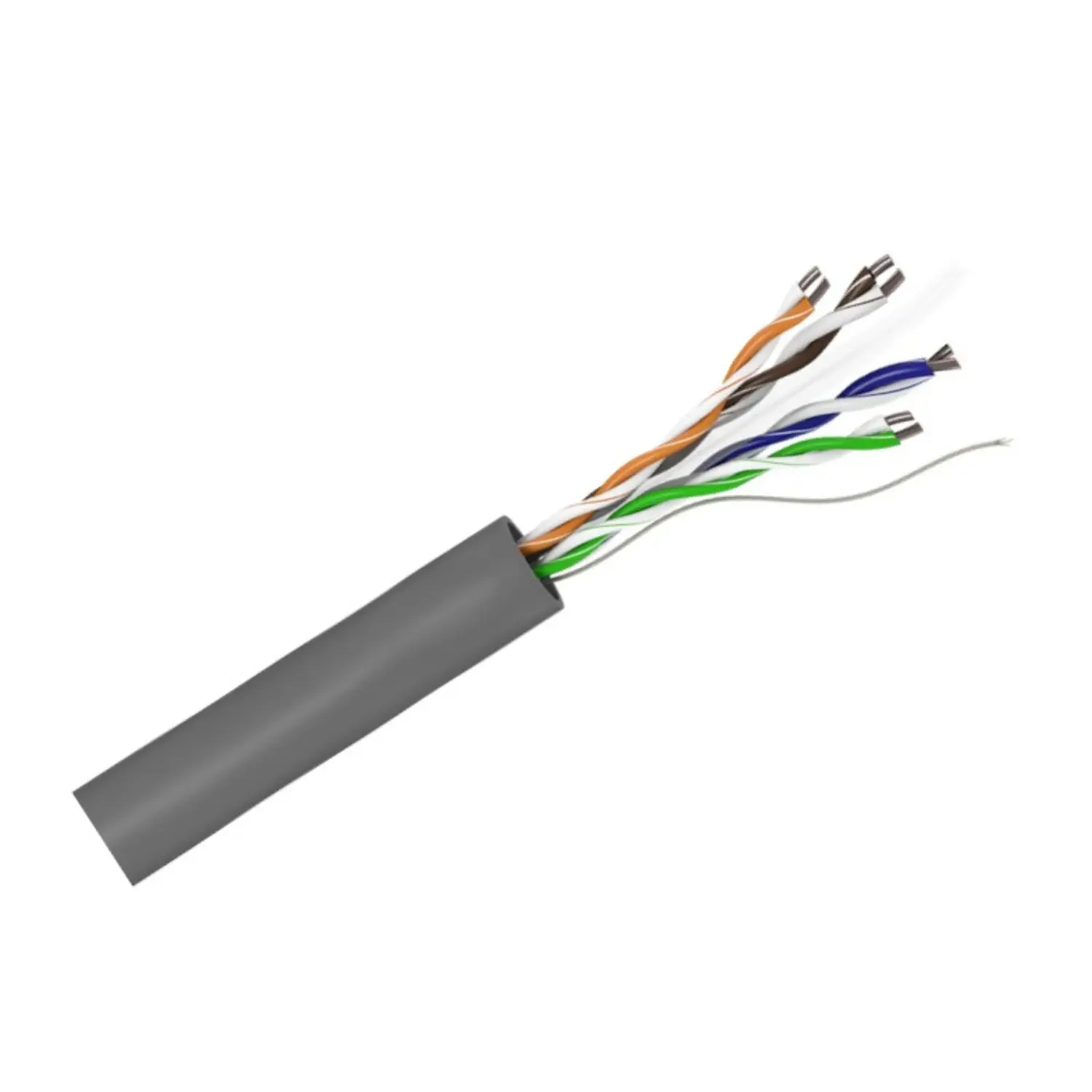 immagine cavo di rete cat 6 u/utp non schermato rigido cca matassa grigio 100 mt