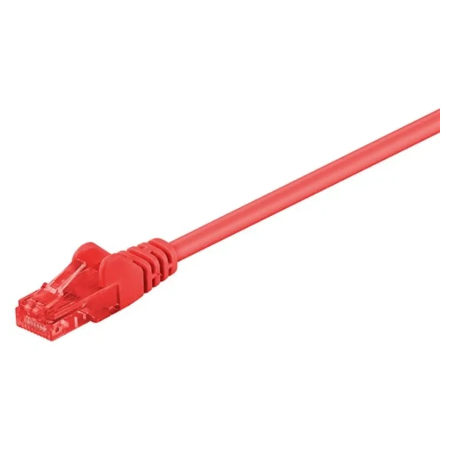 immagine del prodotto cavo patch di rete cat 6 u-utp spina rj45 non schermato rosso 1 mt