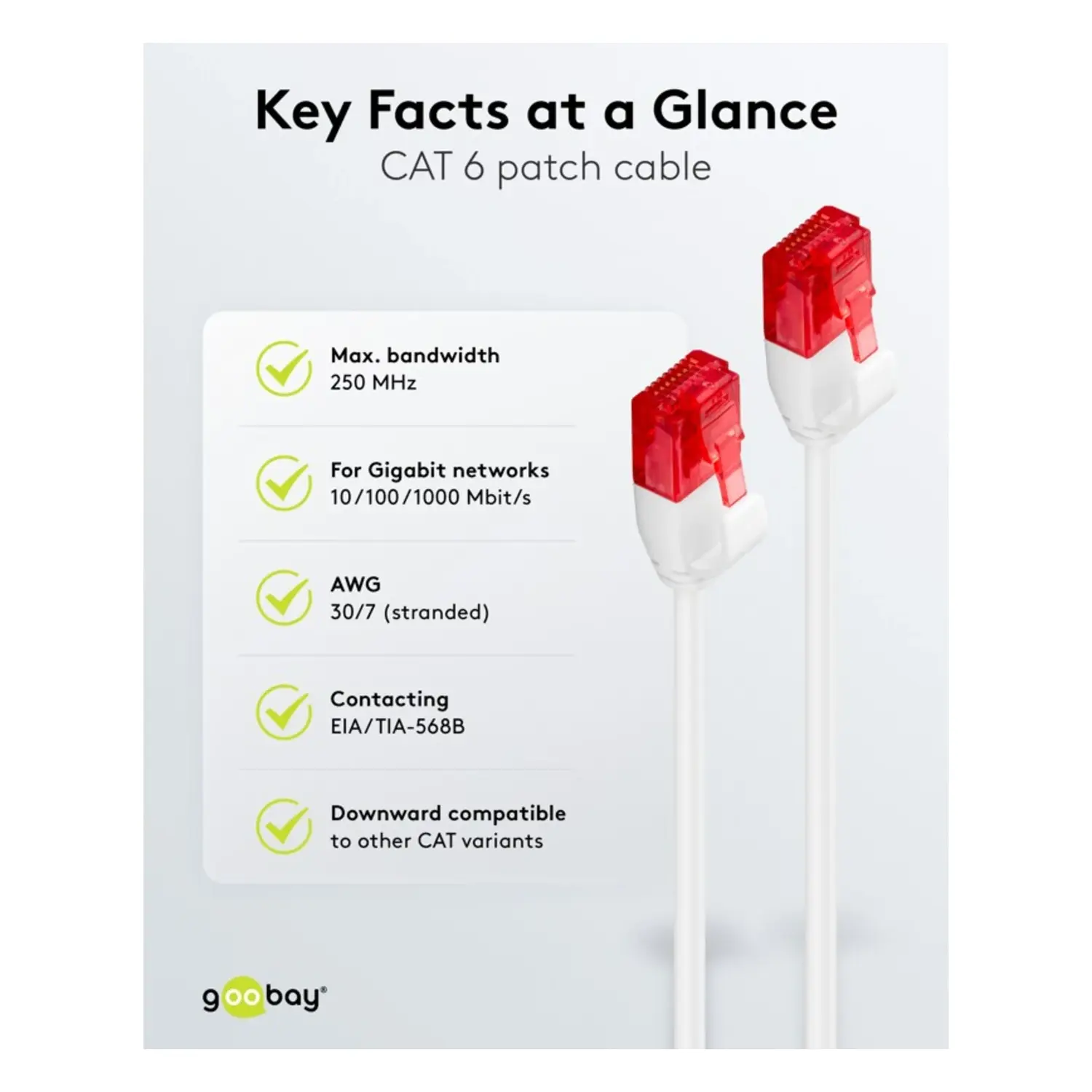 immagine Cavo di Rete Patch CAT 6 Slim U/UTP RJ45 Rame 2mt 3.6mm