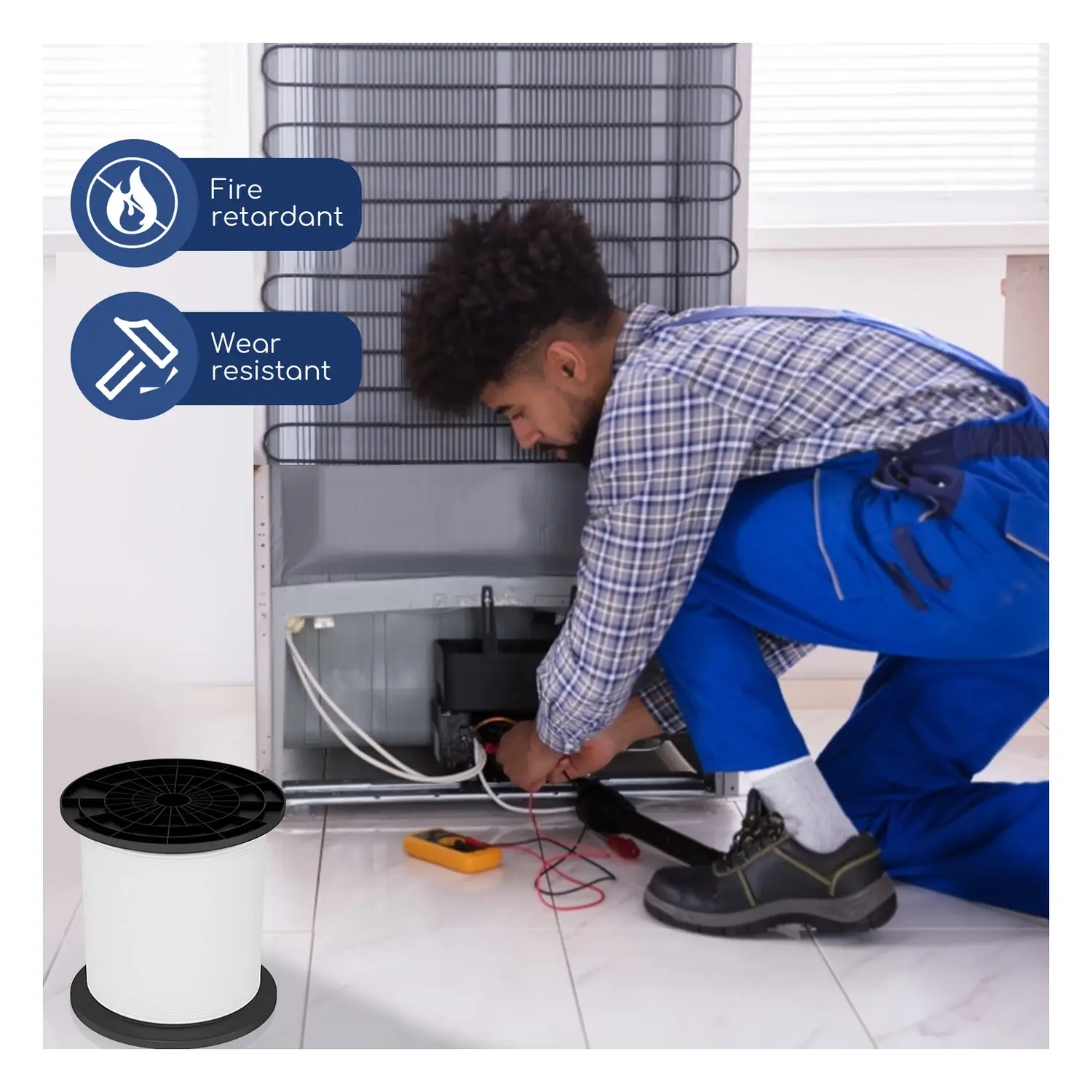 immagine Cavo H05VV-F 3G2.5mm² 50m bianco