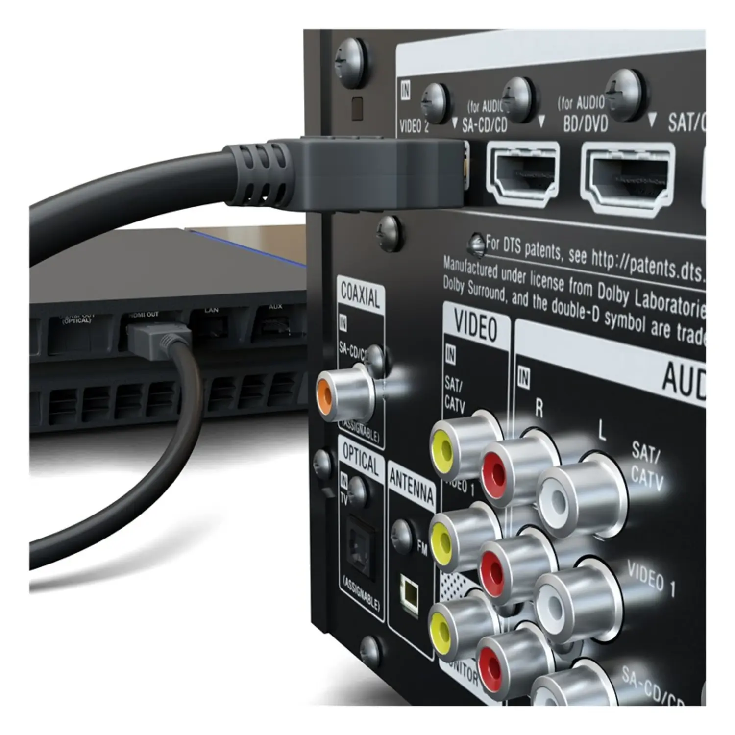 immagine cavo hdmi 2.0 ad alta velocità con ethernet 4K ultra HD 2160p nero 0,5 mt