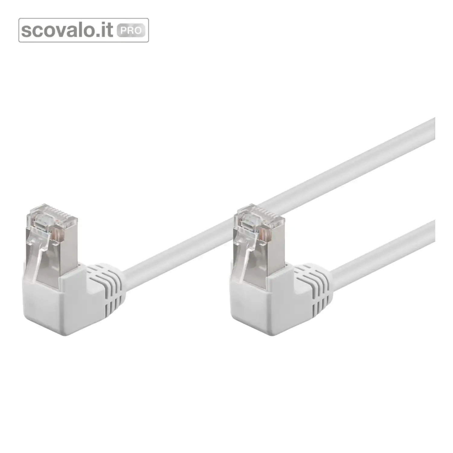 immagine del prodotto Cavo Patch LAN CAT 5e F/UTP Schermato 2mt Angolato 90° RJ45 2m